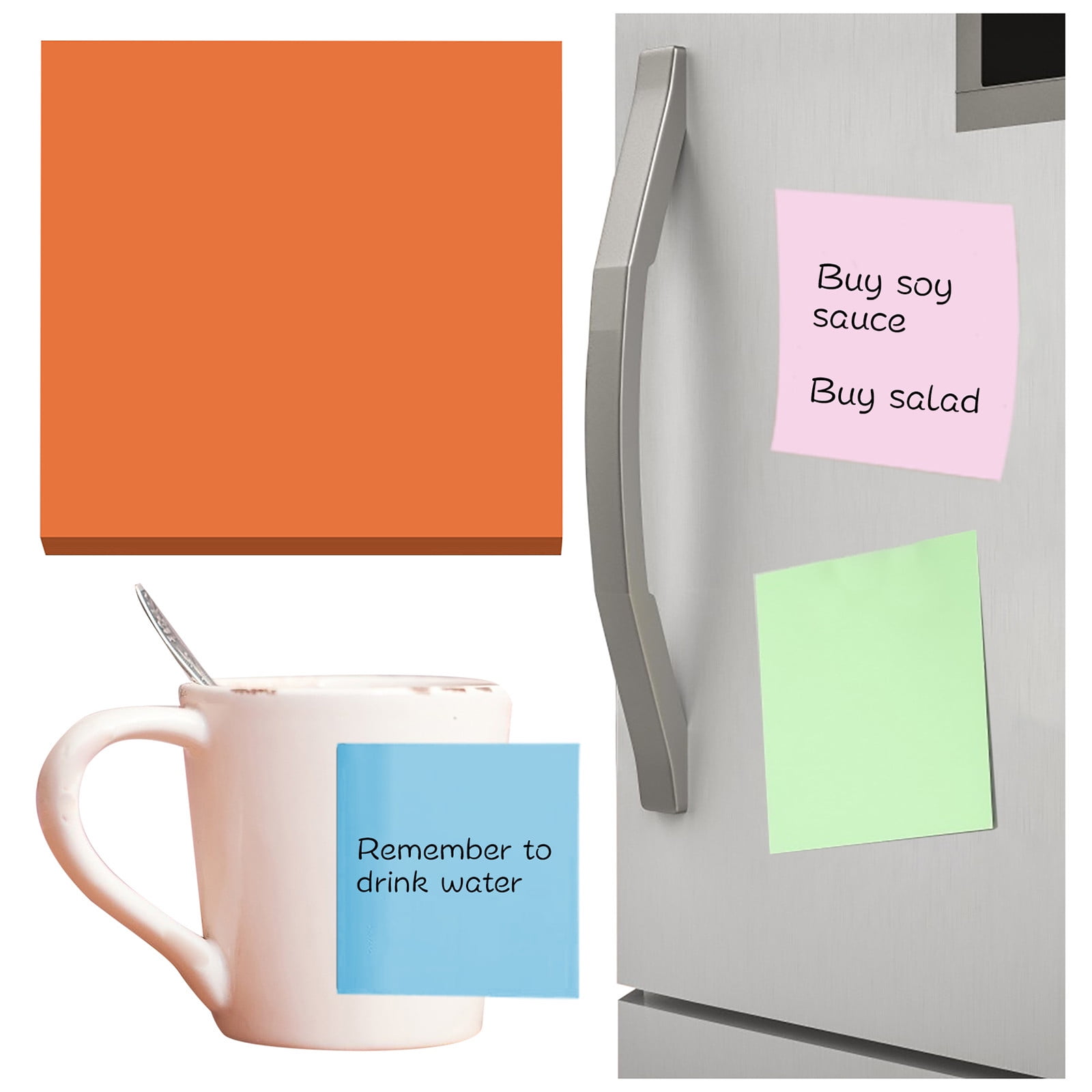 1 Pack Premium Multi-Use Sticky Notes 3x3 in Post Bright Stickies Colorful Super Sticking Power Memo Pads, Strong Adhesive, 100 Sheets/pad, Super Sticking Power Memo Pads(light blue,3x3