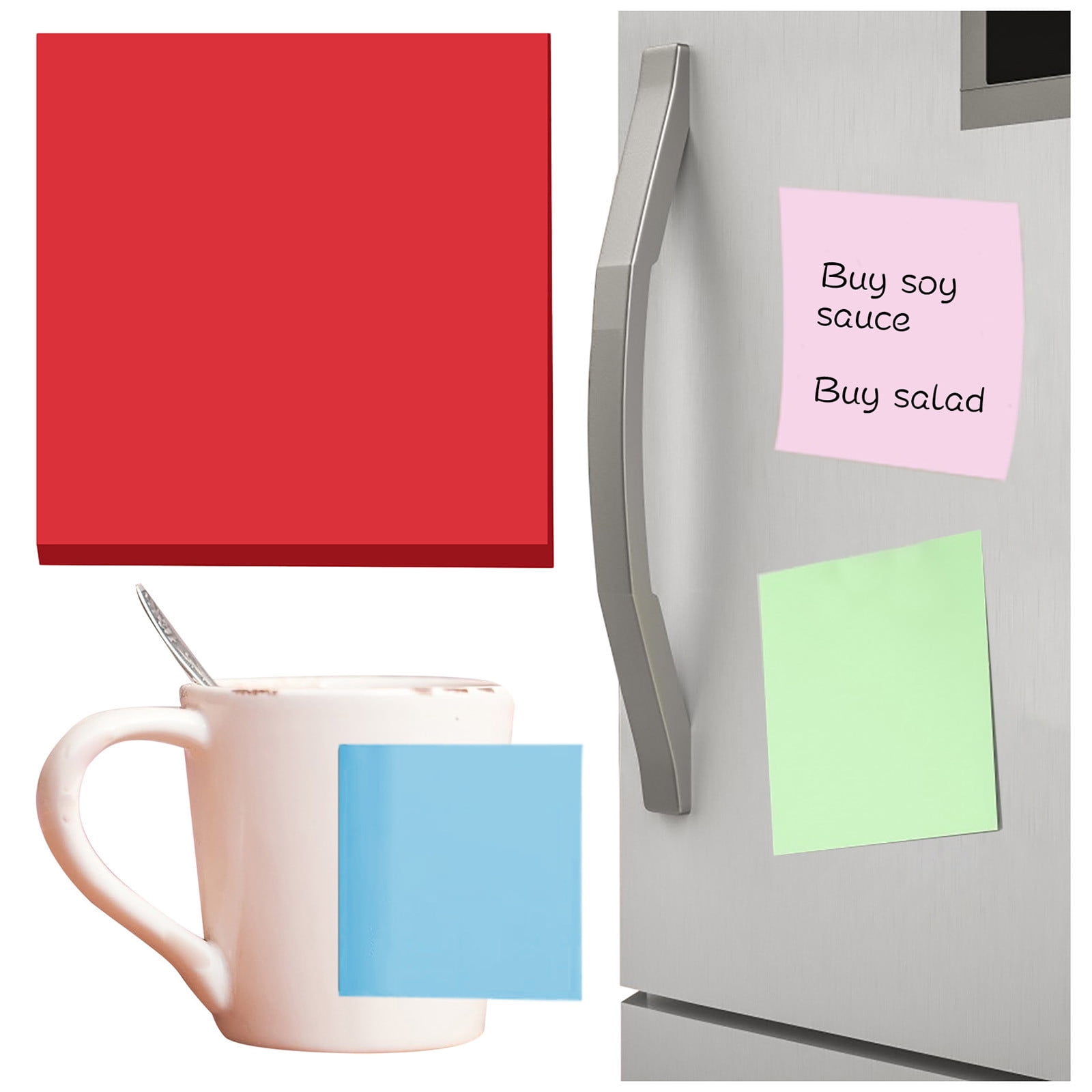 1 Pack Premium Multi-Use Sticky Notes 3x3 in Post Bright Stickies Colorful Super Sticking Power Memo Pads, Strong Adhesive, 100 Sheets/pad, Super Sticking Power Memo Pads(light blue,3x3
