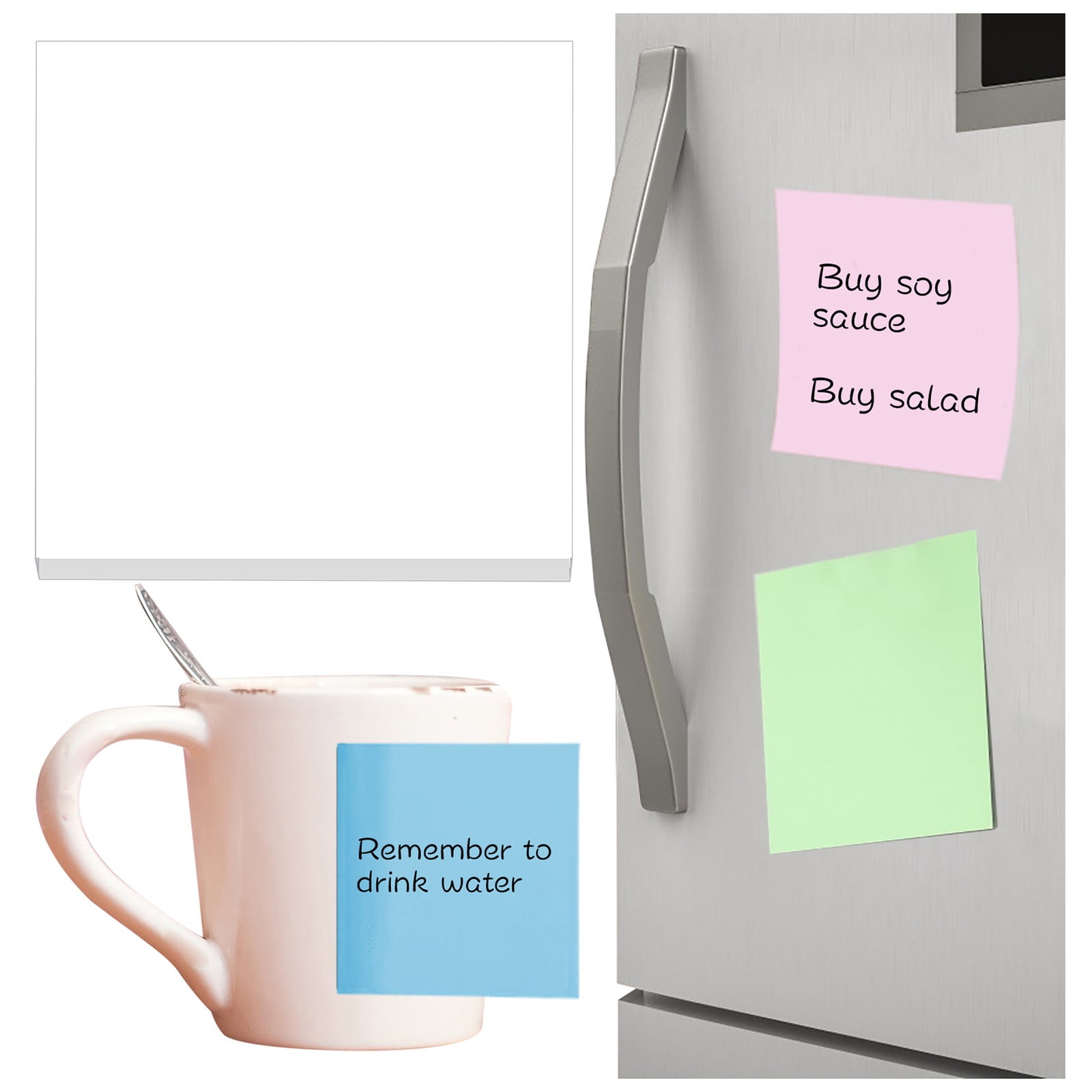1 Pack Premium Multi-Use Sticky Notes 3x3 in Post Bright Stickies Colorful Super Sticking Power Memo Pads, Strong Adhesive, 100 Sheets/pad, Super Sticking Power Memo Pads(light blue,3x3