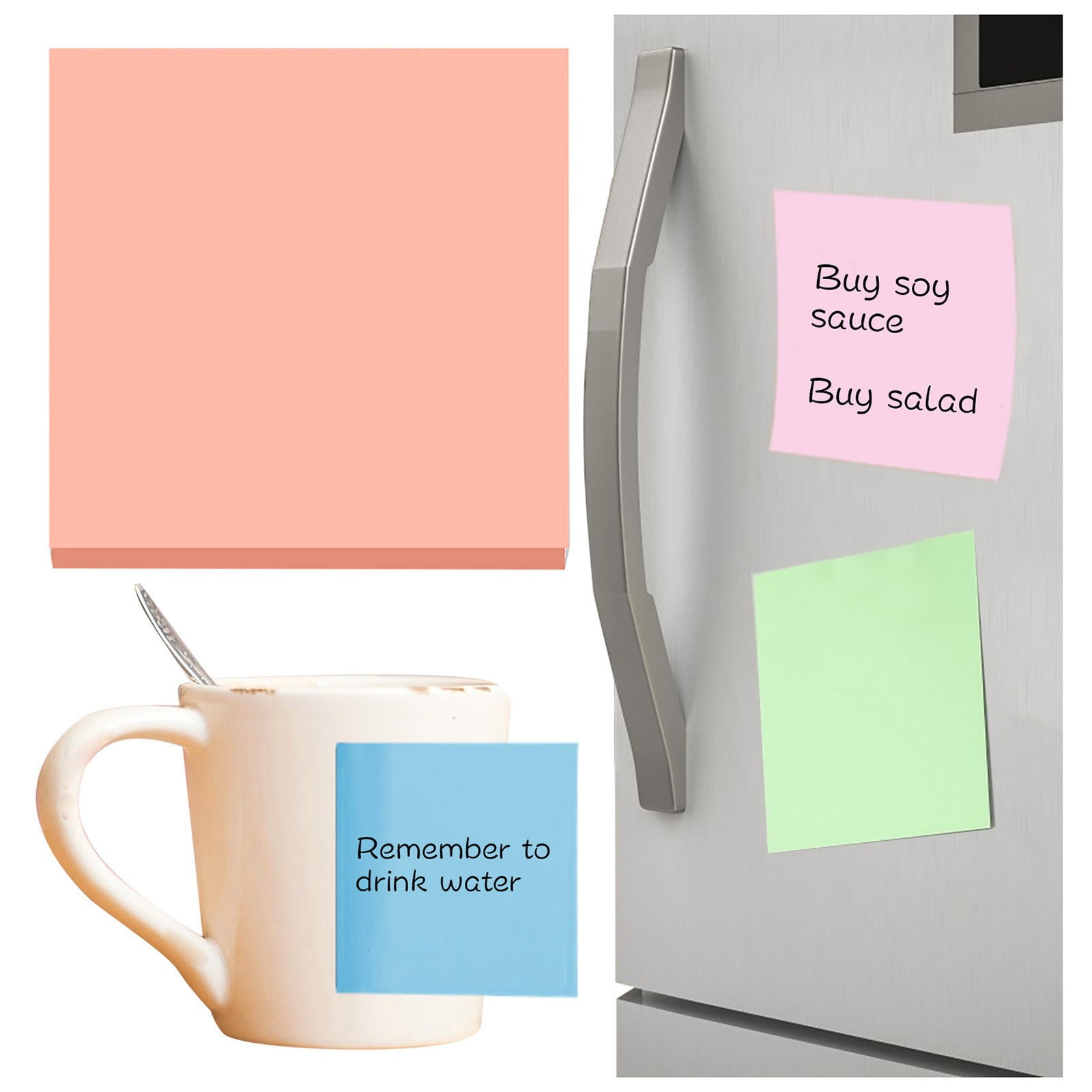 1 Pack Premium Multi-Use Sticky Notes 3x3 in Post Bright Stickies Colorful Super Sticking Power Memo Pads, Strong Adhesive, 100 Sheets/pad, Super Sticking Power Memo Pads(light blue,3x3