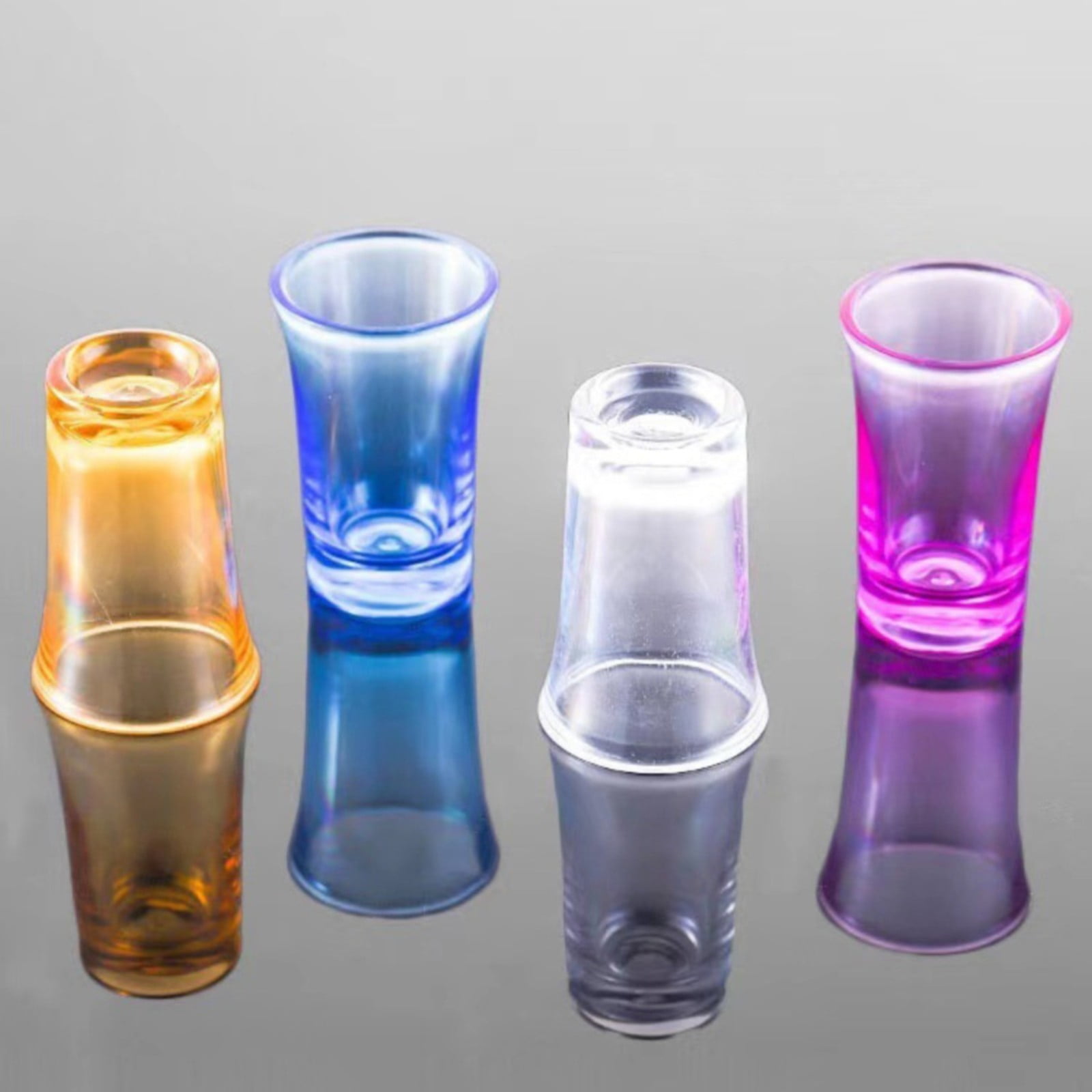 1 Pack Heavy Base Multicolor Shot Glasses Set, 1.2 oz Colorful Shot Bulk, Clear Shot Glass, Tequila Cups Small Glass, Shot Glasses for Whiskey, Tequila, Vodka, Spirits & Liquors(Blue,1.7x1.7x2.6