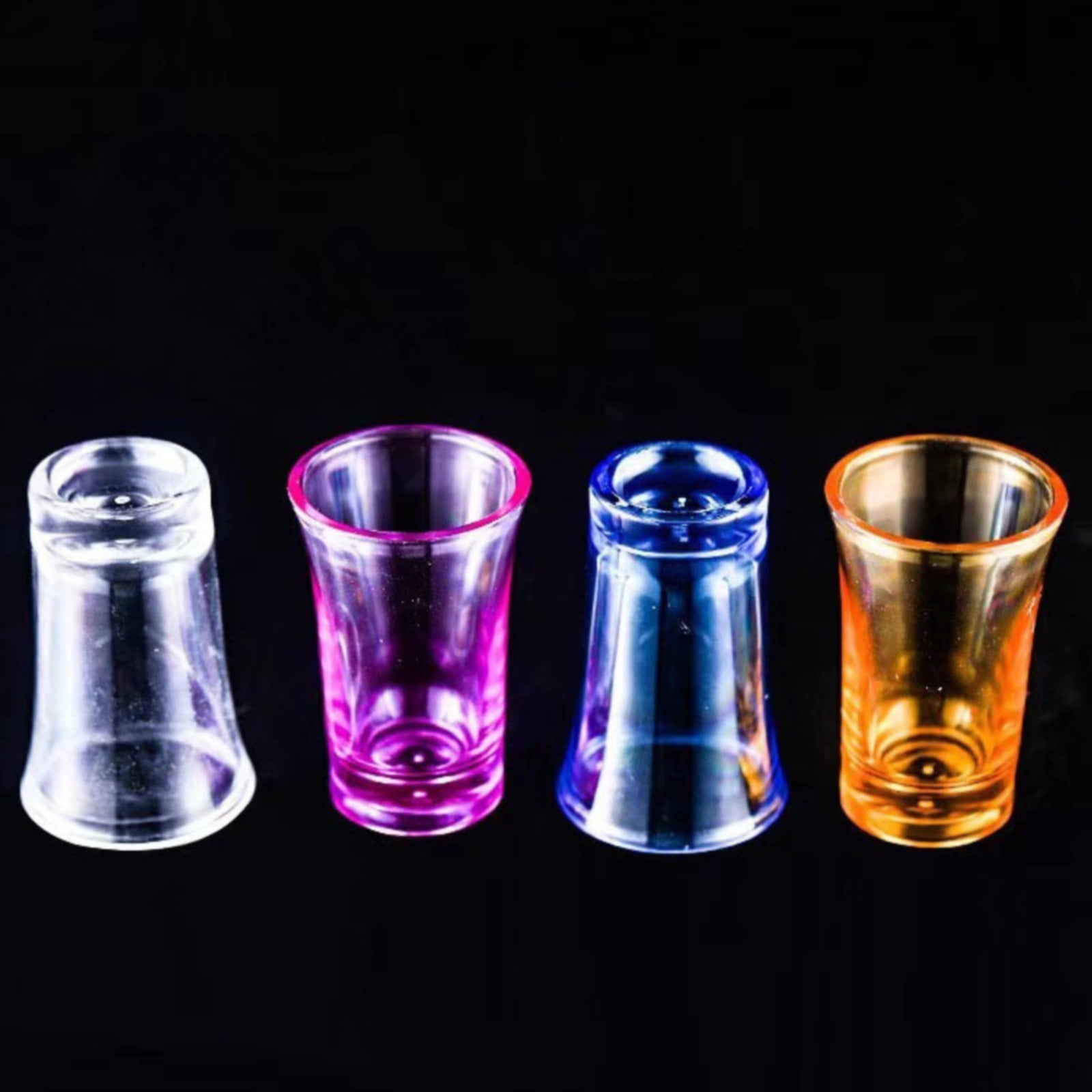 1 Pack Heavy Base Multicolor Shot Glasses Set, 1.2 oz Colorful Shot Bulk, Clear Shot Glass, Tequila Cups Small Glass, Shot Glasses for Whiskey, Tequila, Vodka, Spirits & Liquors(Blue,1.7x1.7x2.6
