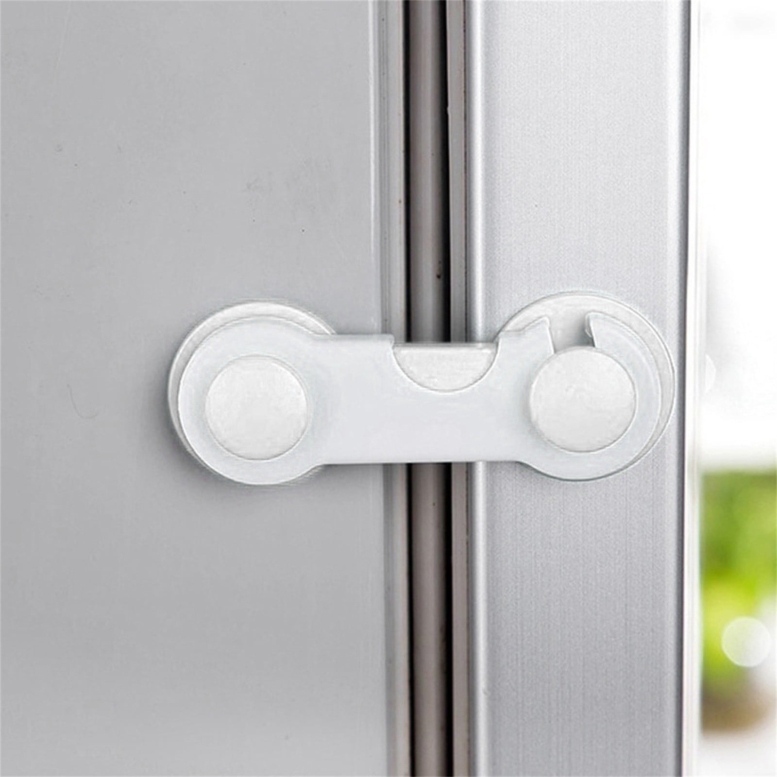 Cabinet Locks for Pet Safety, Plastic Latches with Adhesive for Drawer Cupboards Closet and Pantry Door, Fridge Lock for Protecting Dog and Cat, 2 Pcs, 3.74 Inches 3.74