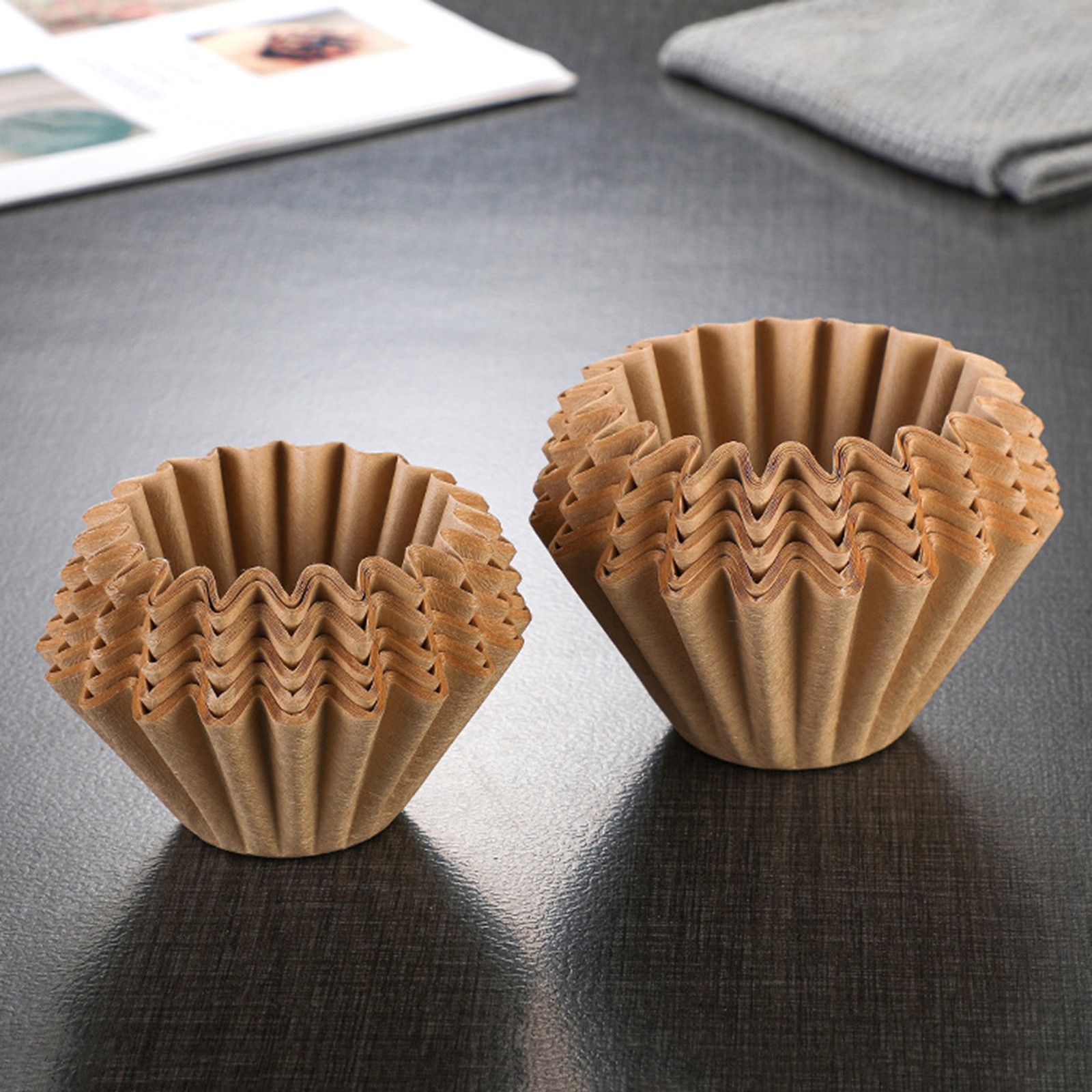 50 Pack Coffee Filters Basket Paper Coffee Filters Small Coffee Maker Single Coffee Pot Pour Over Coffee Makers(A,1.8x1.8x2.7