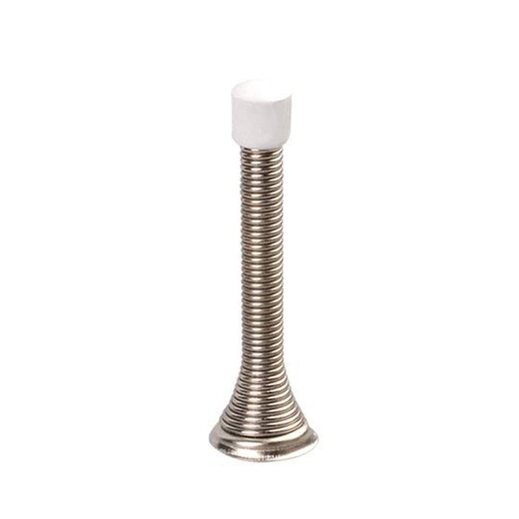 3 Pack Spring Door Stops, Door Stoppers for Wall, 3.35 Inch Flexible Heavy Duty Spring Door Stopper with RustProof Screw Rubber Bumper Tips 3.35