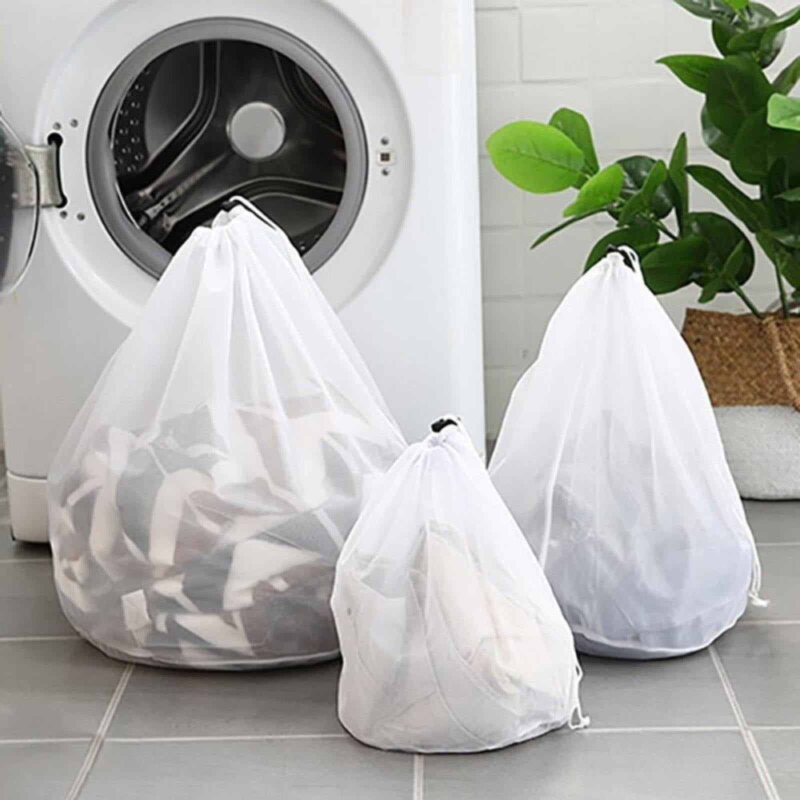 Breathable Storage Sack,Drawstring Laundry Bags,Heavy-Duty Nylon Drawstring Bag,Large Nylon Mesh Gift Dishwasher Bag with Sliding Drawstring for Laundry Jewelry Gifts Wedding Favor Home(30x40cm) 30x40cm - Image 4