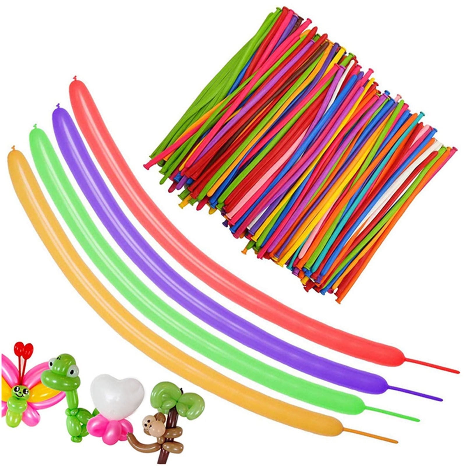 Long Balloons 100 Pack,for Animal Twisting and Party Decor,Thickened Latex Modeling Balloons for DIY Shapes,Ideal for Birthdays,Christmas,Wedding Celebrations,Durable for Clowns and Magicians - Image 2