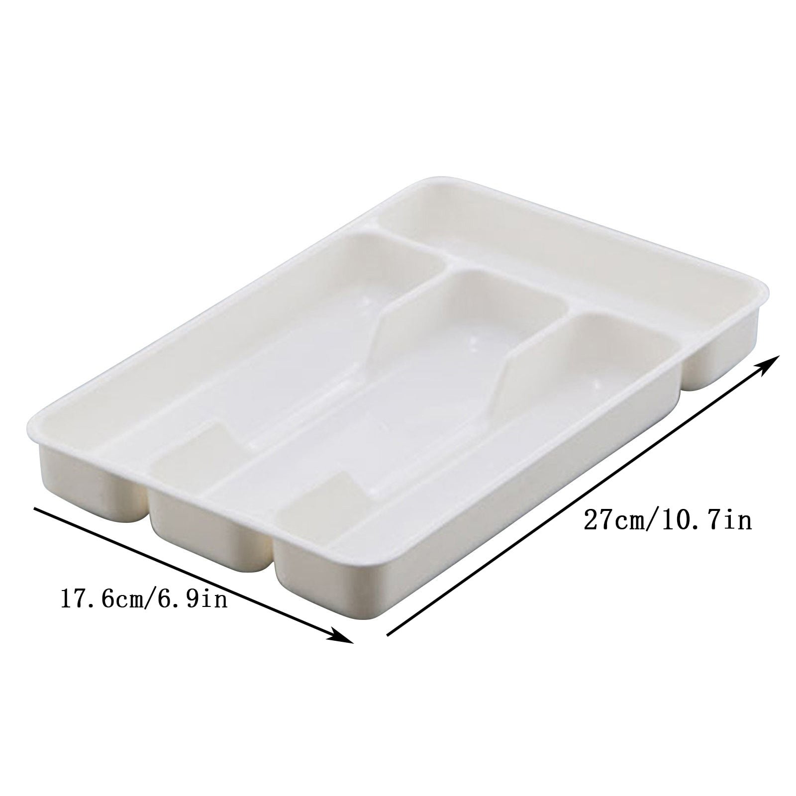 Small Silverware Tray, Heavy Duty Plastic Cutlery Tray, Durable Small Silverware Organizer, Keeps forks and spoons perfectly stacked, 1 Pack, 10.7x6.9 10.7