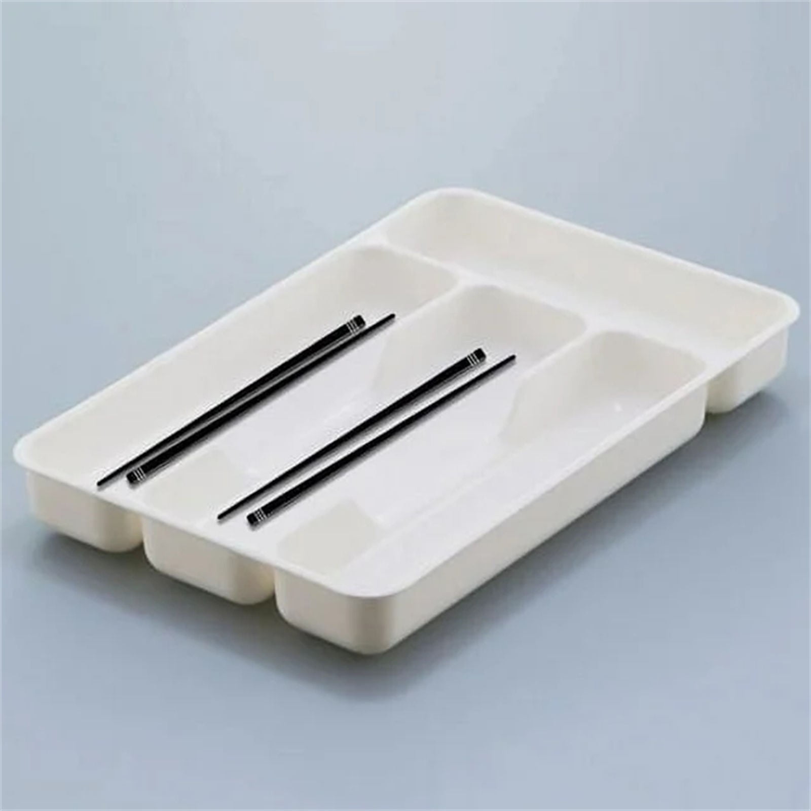 Small Silverware Tray, Heavy Duty Plastic Cutlery Tray, Durable Small Silverware Organizer, Keeps forks and spoons perfectly stacked, 1 Pack, 10.7x6.9 10.7