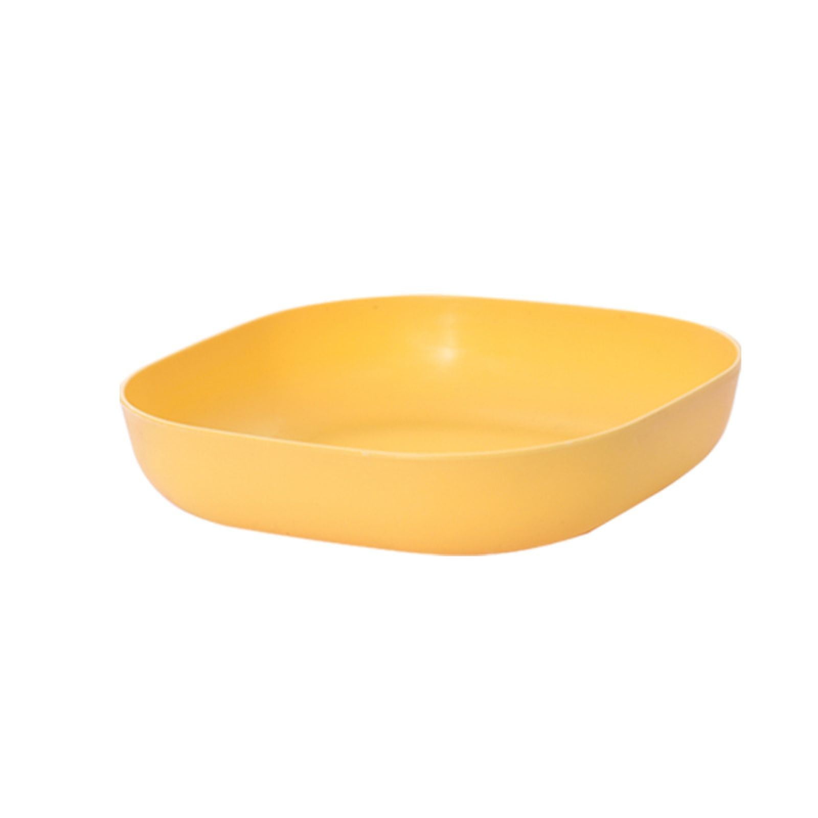 Plastic Pasta Bowls Reusable,Square Plate Bowls,Plastic Small Bowls For Kitchen,Pasta Serving Bowl,Kitchen Wheat Straw Serving Unbreakable Wide Shallow Dinner Plate Bowls For Salad, Cereal,Soup 5.5