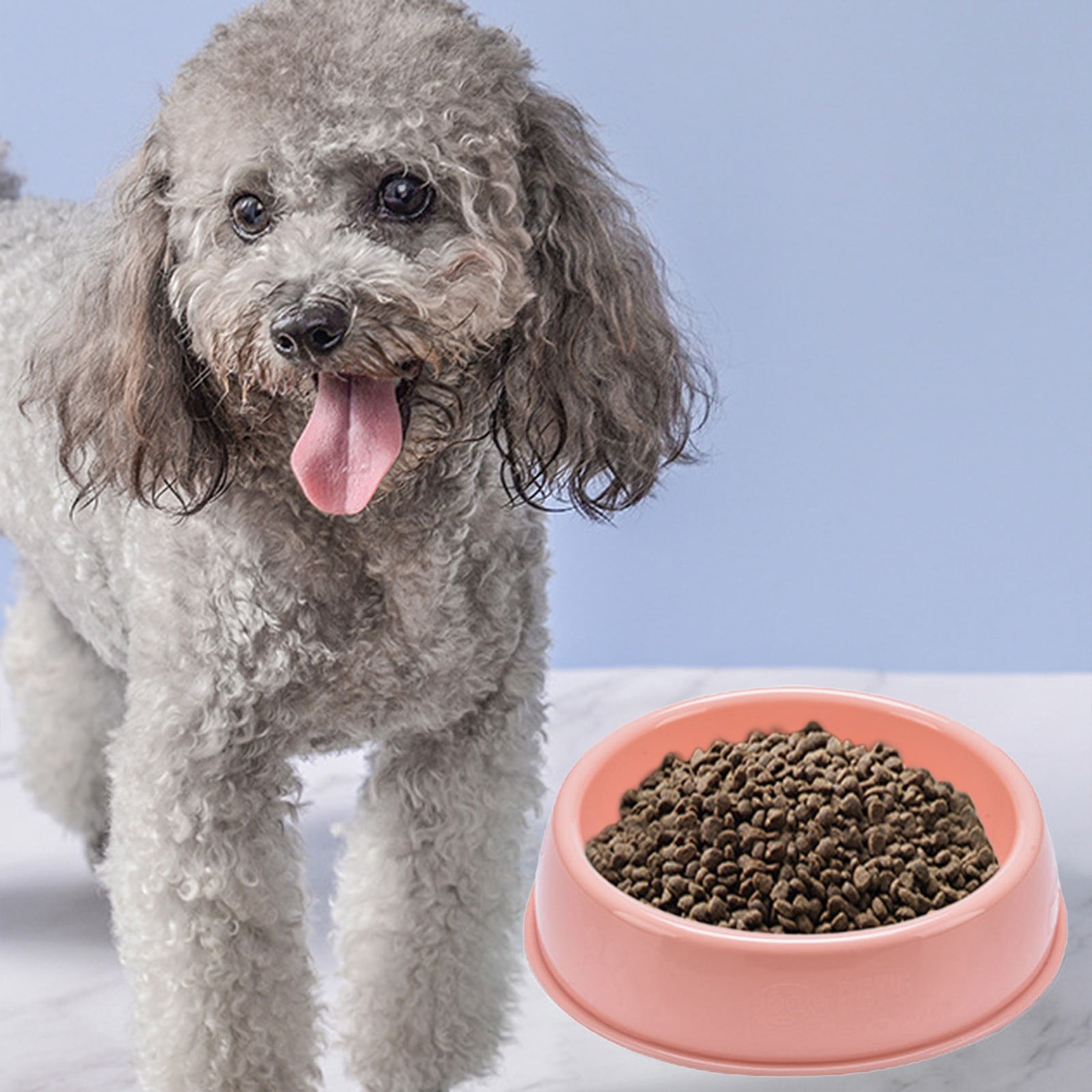 Plastic Dog Bowl,Non Slip Candy Color Plastic Pet Food Bowl,Shallow Cat Food Dish ,Reusable Pet Food And Water Bowl,Puppy Cat Animal Feeding Bowls ,Pet Food Container Storage Easy To Clean 8.27