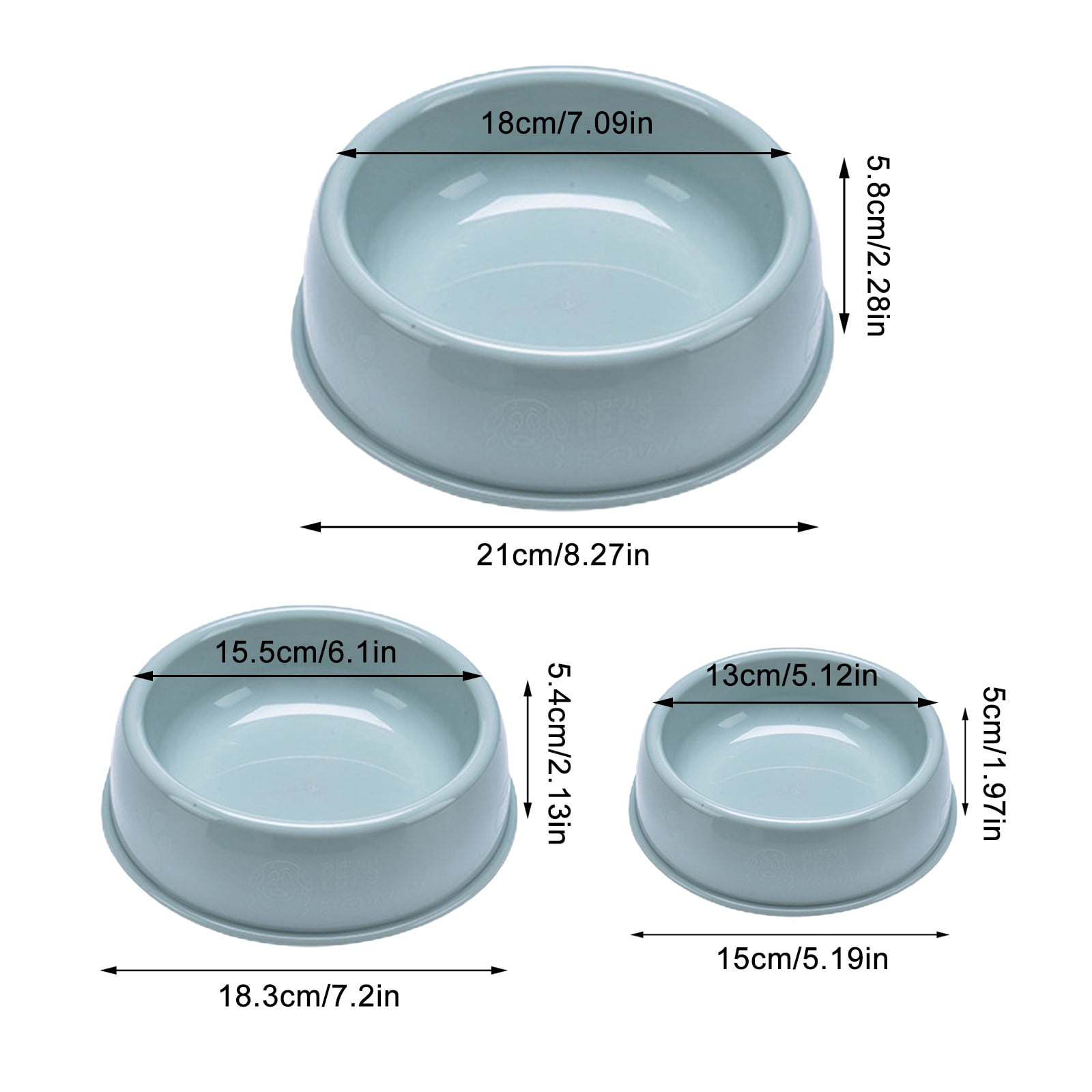 Plastic Dog Bowl,Non Slip Candy Color Plastic Pet Food Bowl,Shallow Cat Food Dish ,Reusable Pet Food And Water Bowl,Puppy Cat Animal Feeding Bowls ,Pet Food Container Storage Easy To Clean 8.27