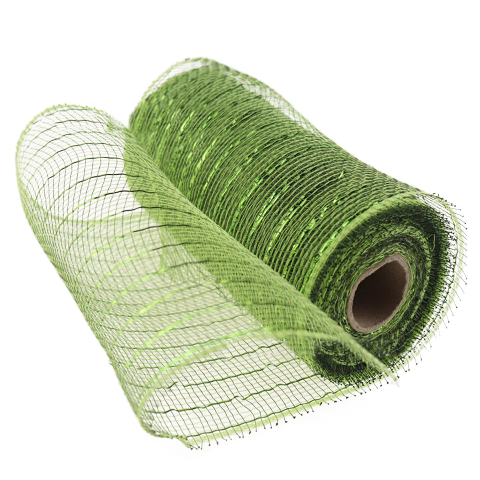 Poly Mesh Ribbon,6x338 Inch,Red Foil Mesh for Wreaths,Swags and Christmas Tree Decoration Ribbli Metallic Mesh Ribbon, Red Foil Mesh for Wreaths, Swags and Christmas Tree Decoration(Z1-Purple) army green - Image 1