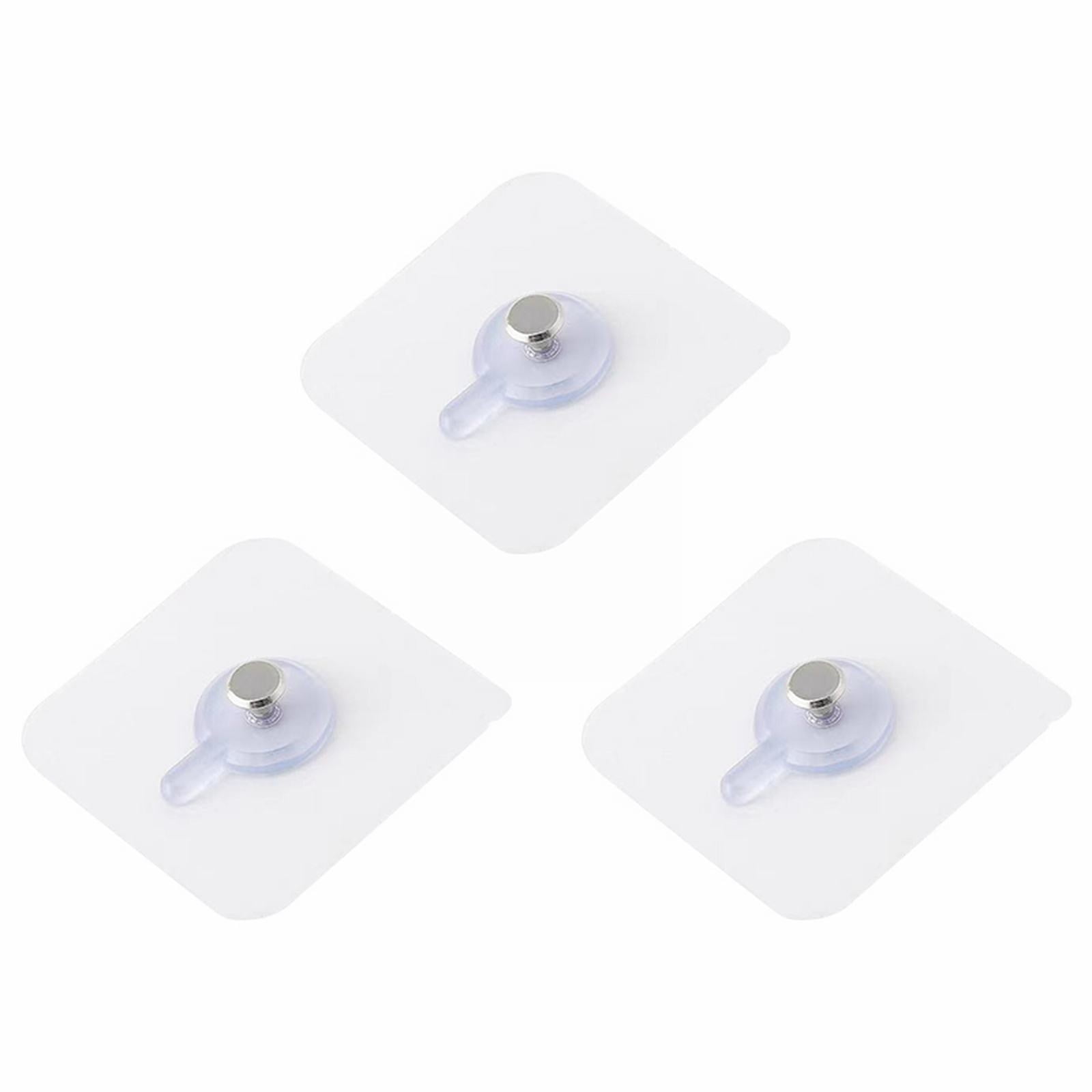 Self Adhesive Picture Hooks, Heavy Duty Picture Hangers Without Nails, Wall Hooks for Hanging, Transparent Waterproof Frame Hangers, Sticky Hook for Bathroom Kitchen, 3 Pcs, 2.4x2.4 2.8