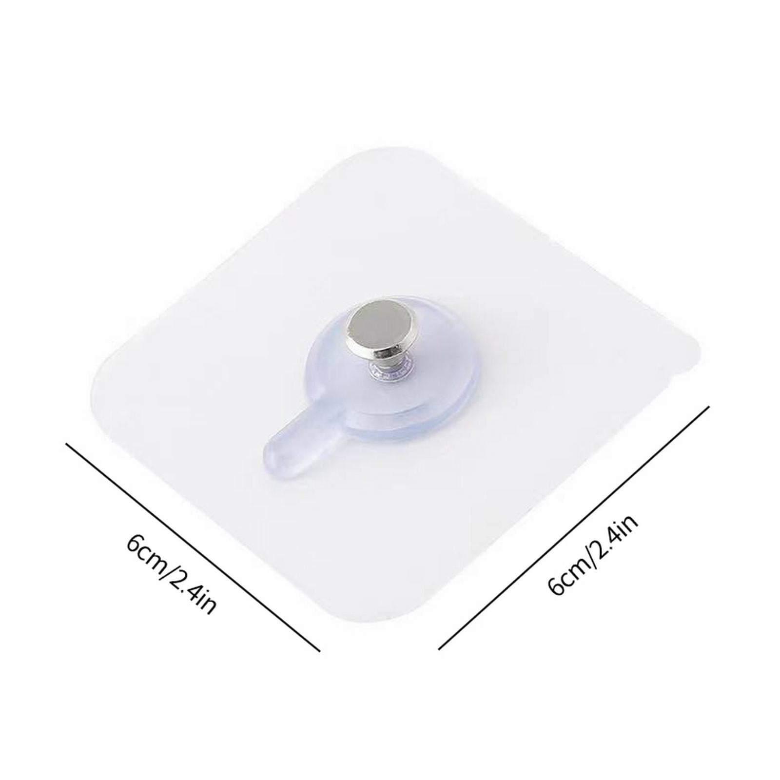 Self Adhesive Picture Hooks, Heavy Duty Picture Hangers Without Nails, Wall Hooks for Hanging, Transparent Waterproof Frame Hangers, Sticky Hook for Bathroom Kitchen, 3 Pcs, 2.4x2.4 2.8