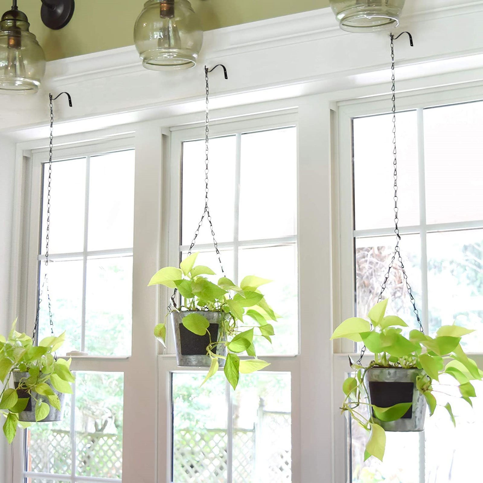 Outdoor Plant Hangers for Hanging Baskets, Heavy Duty Metal Plant Brackets for Hanging Plants Outside, Metal Plant Hooks Plant Wall Hooks for Hanging Lantern, Bird Feeder, 1 Pcs, 4.5x3.54 4.5