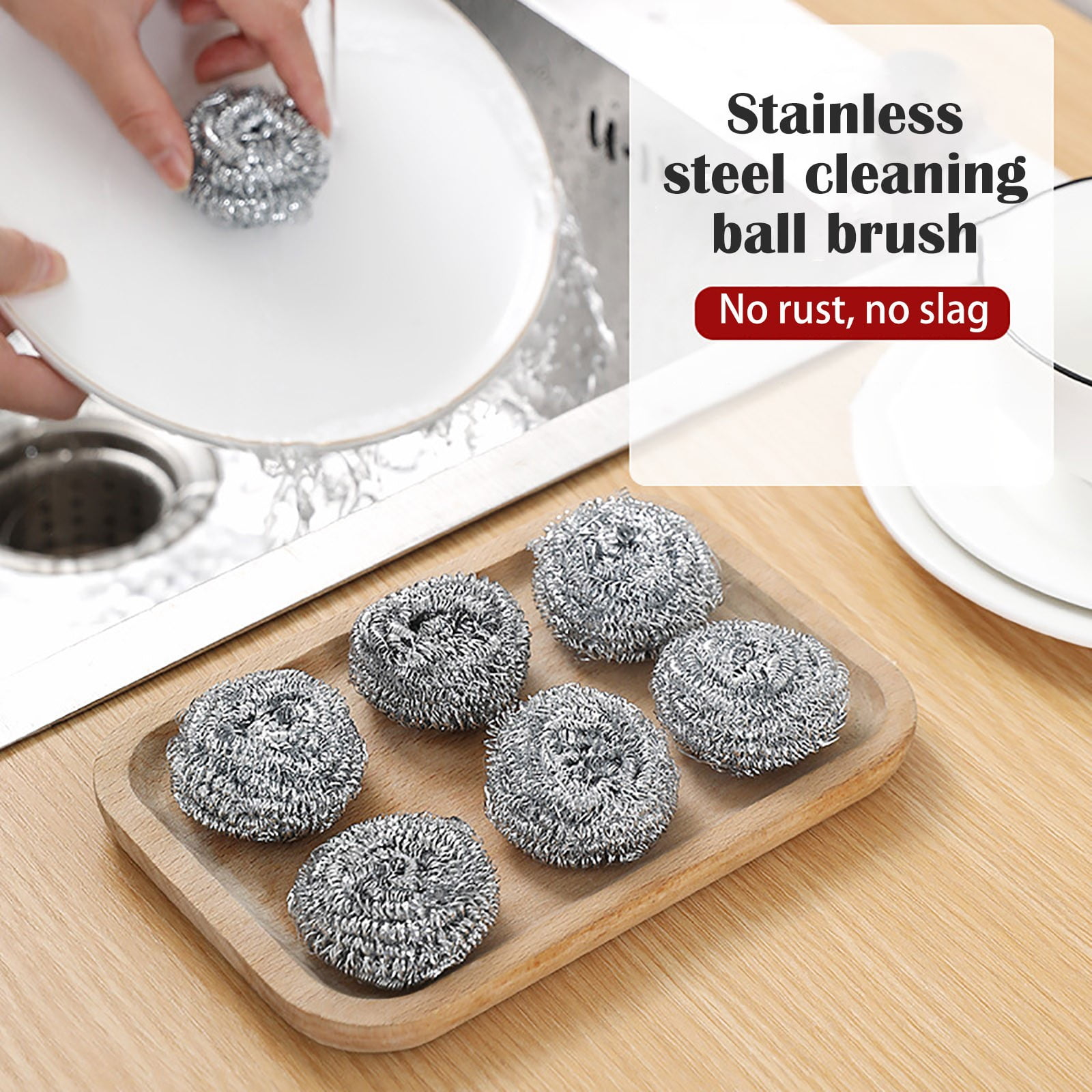 Stainless Steel Scrubbers,Stainless Steel Scourers Sponges ,Stainless Steel Scrubbing Pads,Metal Scouring Pads,Steel Wool Scrubbers For Stoves, Pots, Cooker Hoods, That Are Difficult To Clean,4pcs 5pcs - Image 3