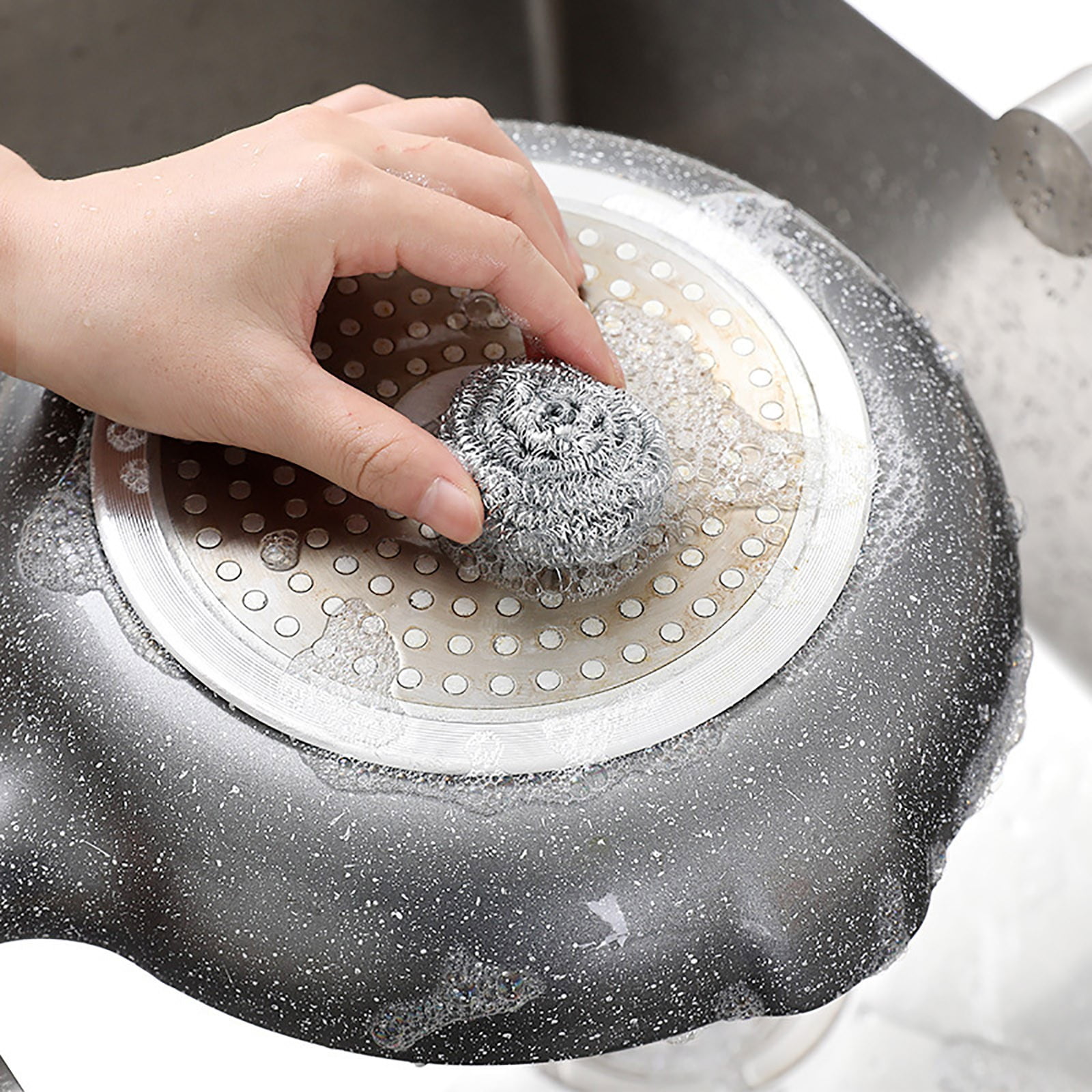 Stainless Steel Scrubbers,Stainless Steel Scourers Sponges ,Stainless Steel Scrubbing Pads,Metal Scouring Pads,Steel Wool Scrubbers For Stoves, Pots, Cooker Hoods, That Are Difficult To Clean,4pcs 5pcs - Image 4