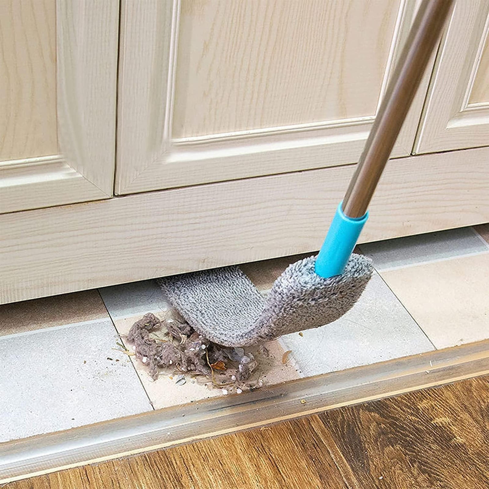Retractable Gap Dust Cleaner Cleaning Tools with Extension Pole,Long Handle 48.5 inches Washable and Retractable Duster Brush for Cleaning Under Appliances Furniture Couch Fridge(Z1-Grey) Z1-Grey - Image 8