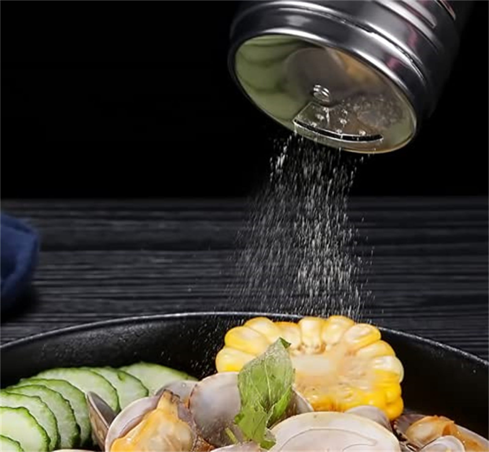 Stainless Steel Spice Shakers, Heavy Duty Salt Sugar Spice Pepper Shaker, Seasoning Cans For Kitchen Cooking and Outdoor Barbecue, 1 Pcs, 3.14x2.28 3.14