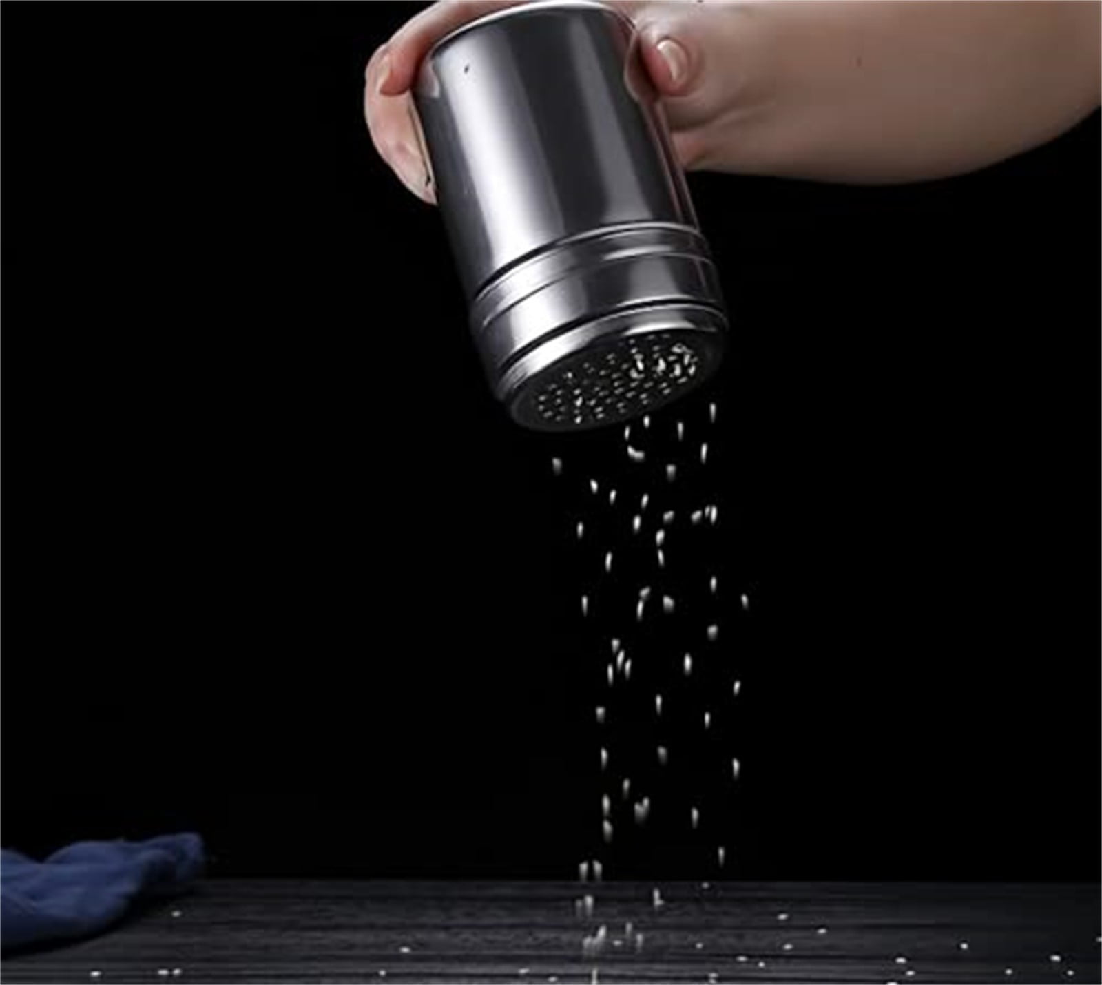 Stainless Steel Spice Shakers, Heavy Duty Salt Sugar Spice Pepper Shaker, Seasoning Cans For Kitchen Cooking and Outdoor Barbecue, 1 Pcs, 3.14x2.28 3.14