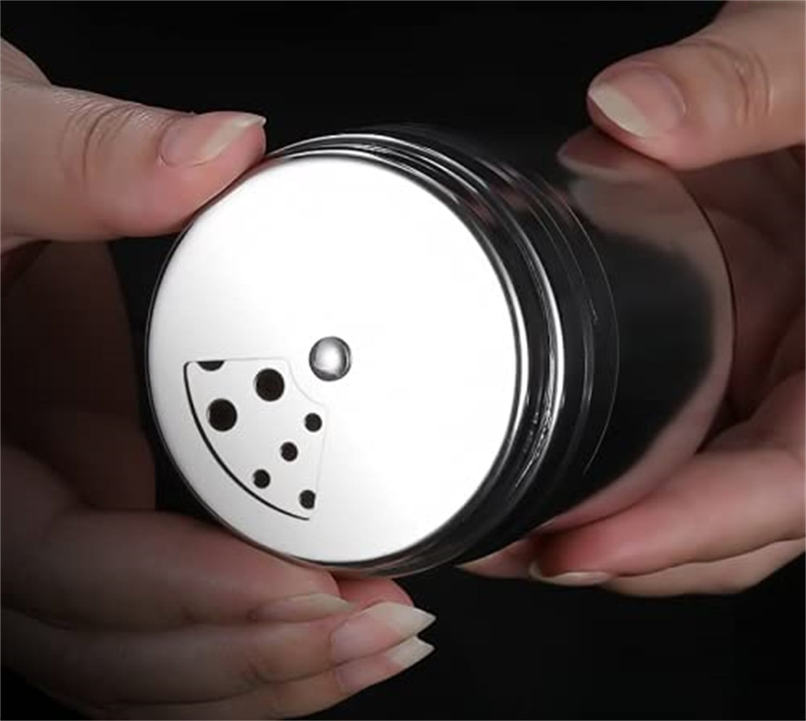 Stainless Steel Spice Shakers, Heavy Duty Salt Sugar Spice Pepper Shaker, Seasoning Cans For Kitchen Cooking and Outdoor Barbecue, 1 Pcs, 3.14x2.28 3.14