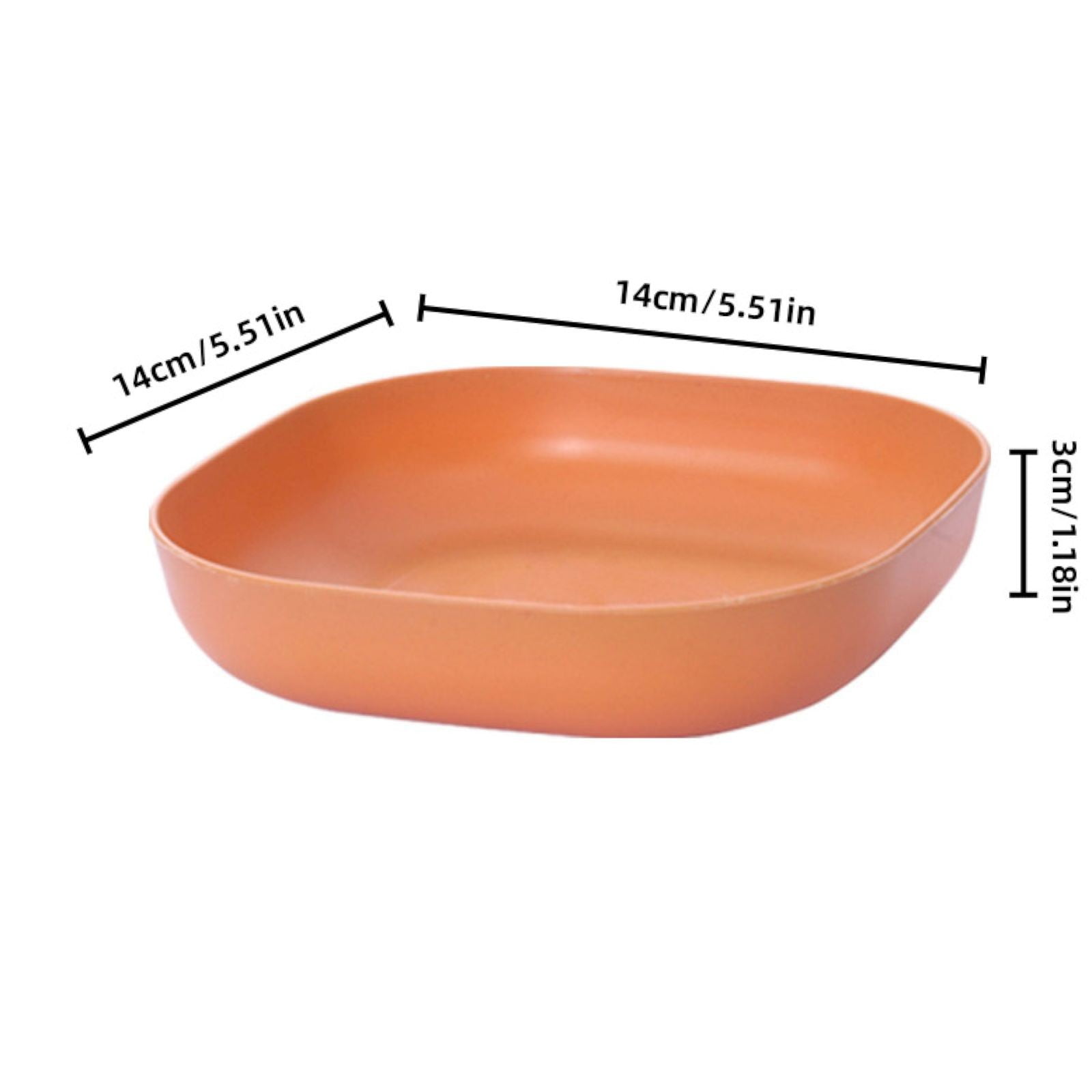 1Pc Square Cereal Bowls,Plastic Small Bowls For Kitchen,Reusable Lightweight Dinner Plate,Plastic Square Bowl,6 Inch Shallow Serving Bowls For Soup Salad Oatmeal Snack Dessert Ice Cream 5.51