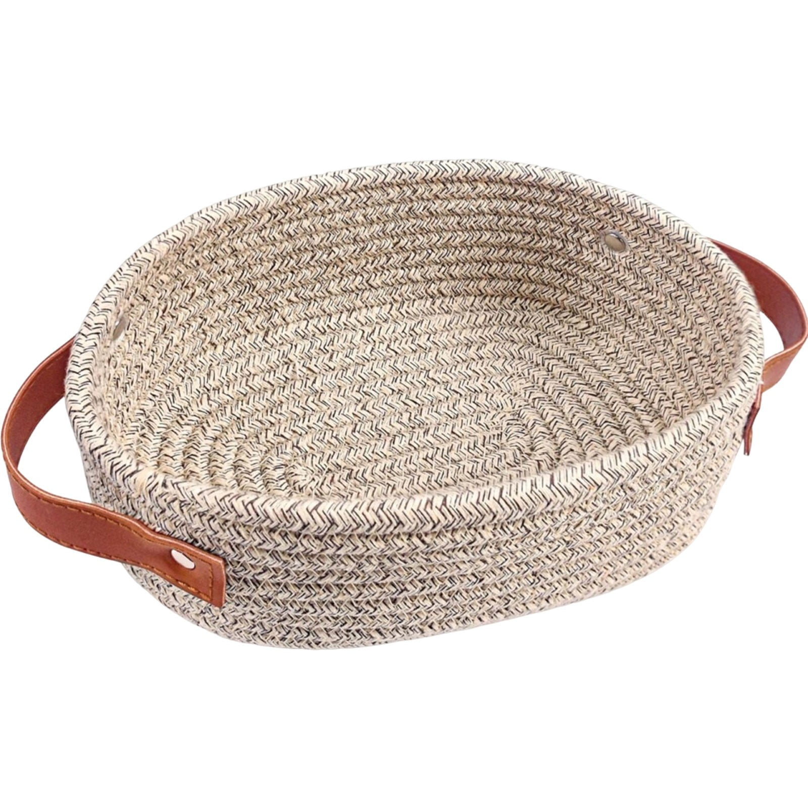 Small Cat Ears Toy Organizer, Woven Cotton Rope Basket, Decorative Nursery Bins & Boxes Gift Basket Empty for Pet Toy Storage, 1 Pcs, 7.8x3.93 13