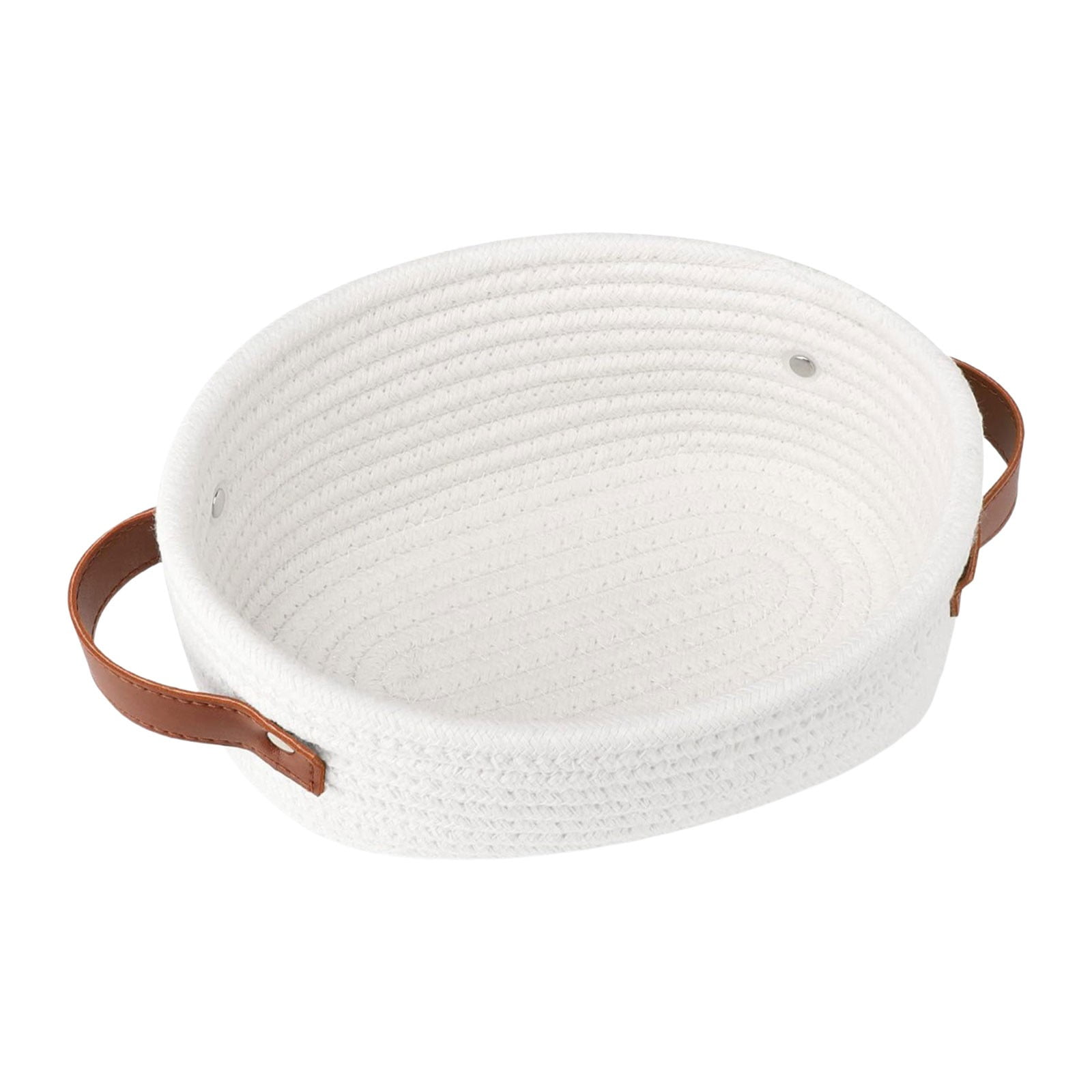 Small Cat Ears Toy Organizer, Woven Cotton Rope Basket, Decorative Nursery Bins & Boxes Gift Basket Empty for Pet Toy Storage, 1 Pcs, 7.8x3.93 12.59