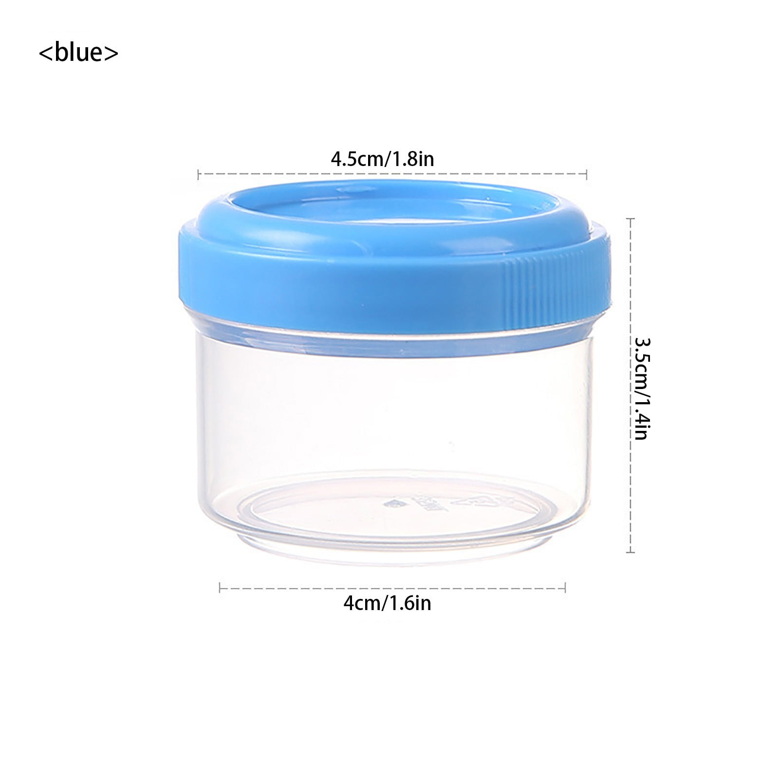 4Pcs Clear Plastic Jars With Lids,Small Plastic Storage Jars With Screw On Lids,Mini Wide-Mouth Refillable Storage Containers,Empty Round Containers For Candy,Beads,Lotion,Food Storage,Red Blue - Image 2