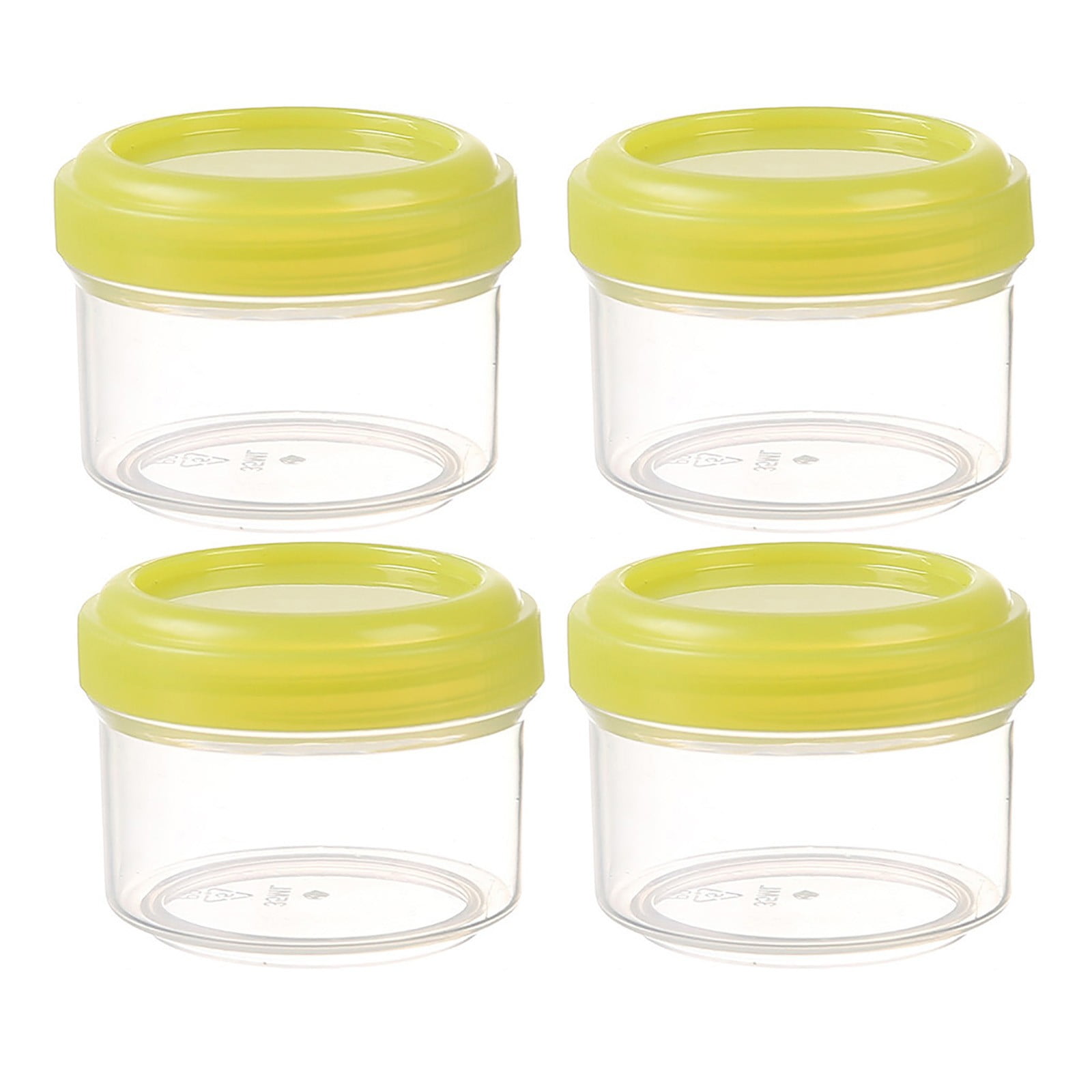 4Pcs Clear Plastic Jars With Lids,Small Plastic Storage Jars With Screw On Lids,Mini Wide-Mouth Refillable Storage Containers,Empty Round Containers For Candy,Beads,Lotion,Food Storage,Red Green - Image 1