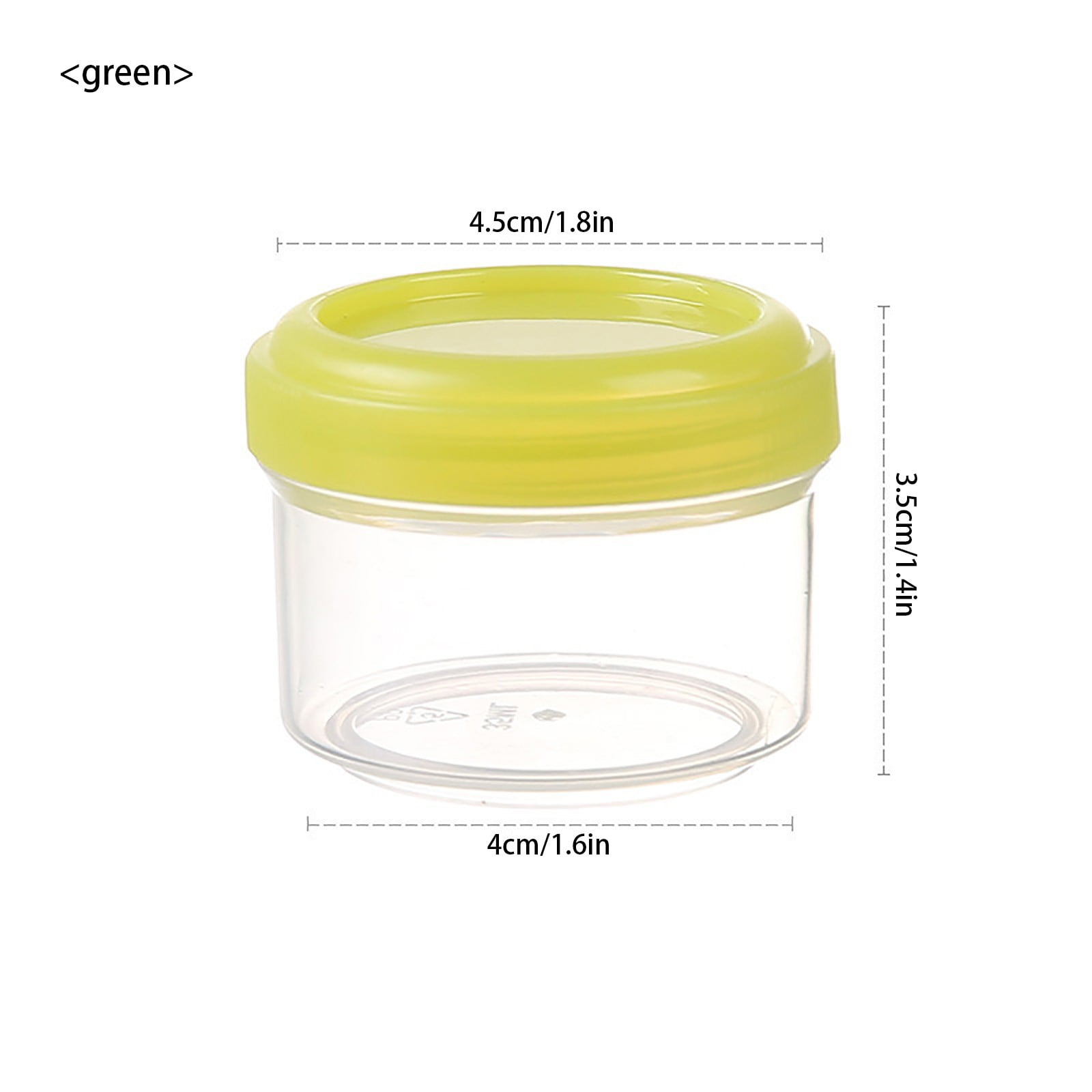 4Pcs Clear Plastic Jars With Lids,Small Plastic Storage Jars With Screw On Lids,Mini Wide-Mouth Refillable Storage Containers,Empty Round Containers For Candy,Beads,Lotion,Food Storage,Red Green - Image 2