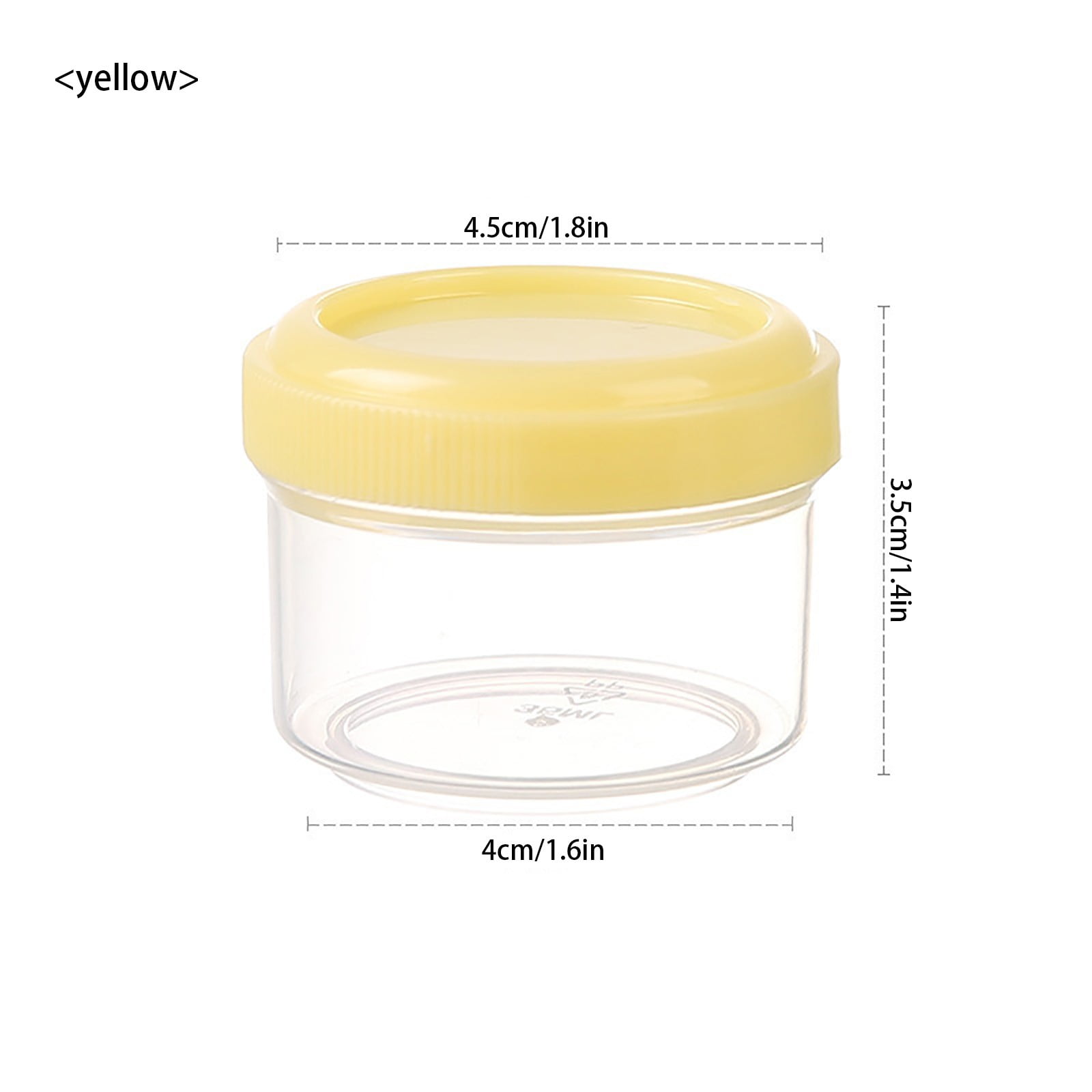 4Pcs Clear Plastic Jars With Lids,Small Plastic Storage Jars With Screw On Lids,Mini Wide-Mouth Refillable Storage Containers,Empty Round Containers For Candy,Beads,Lotion,Food Storage,Red Yellow - Image 2