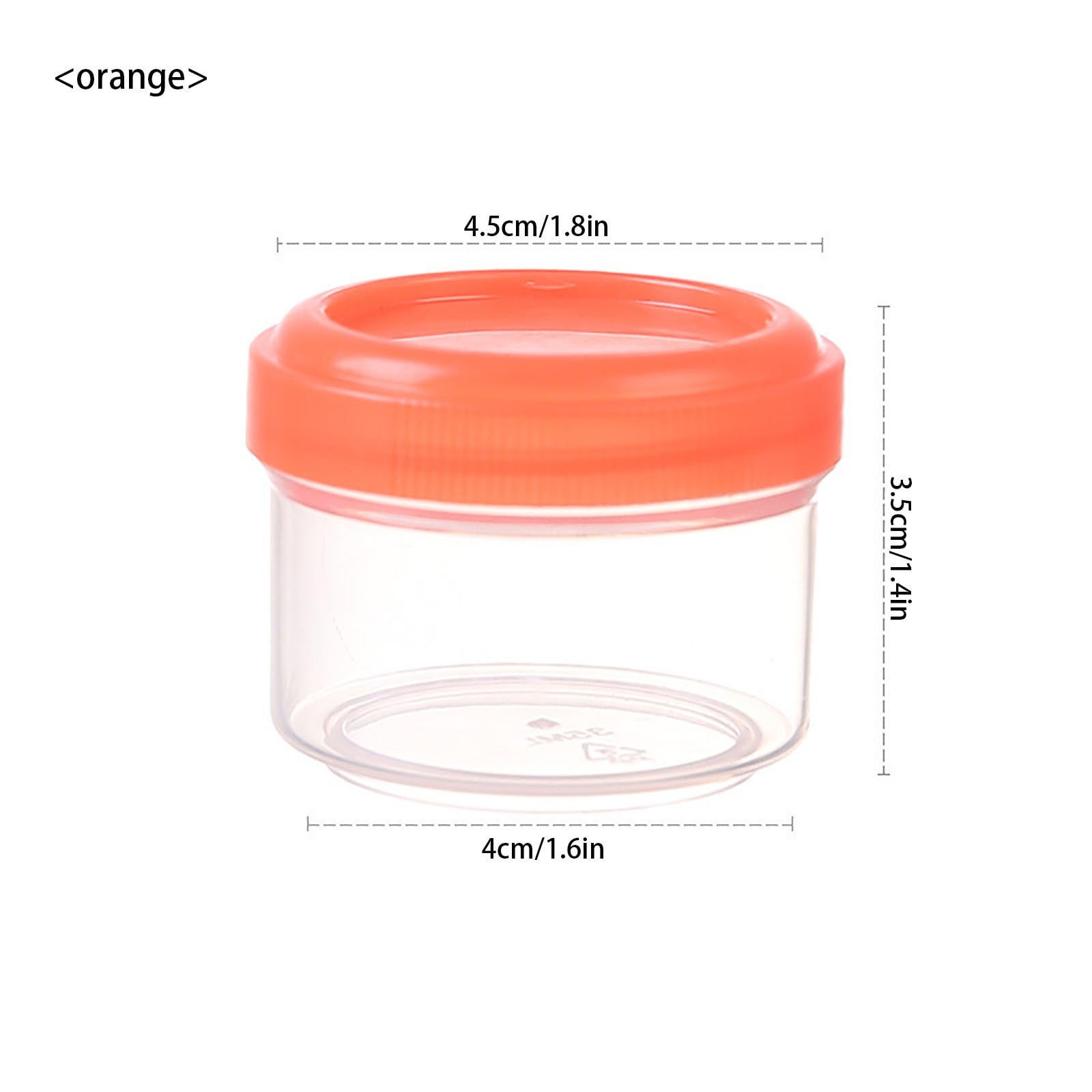 4Pcs Clear Plastic Jars With Lids,Small Plastic Storage Jars With Screw On Lids,Mini Wide-Mouth Refillable Storage Containers,Empty Round Containers For Candy,Beads,Lotion,Food Storage,Red Yellow - Image 5