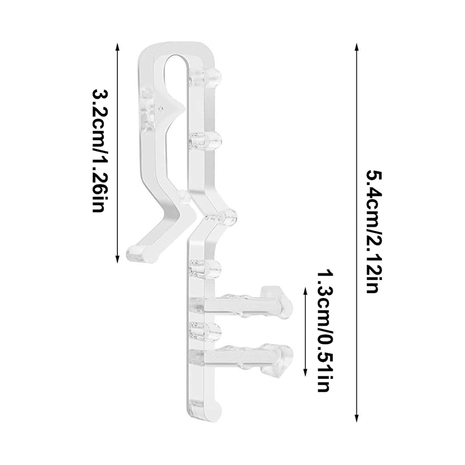 1Pcs Hidden Blind Clips ,Valance Clips,Plastic Clear Blind Clips,Blind Clips For Valance,2 Inch Hidden Channel Valance Clips Clear Plastic Valance Retainer Clips For Home Window Blinds Clear - Image 3