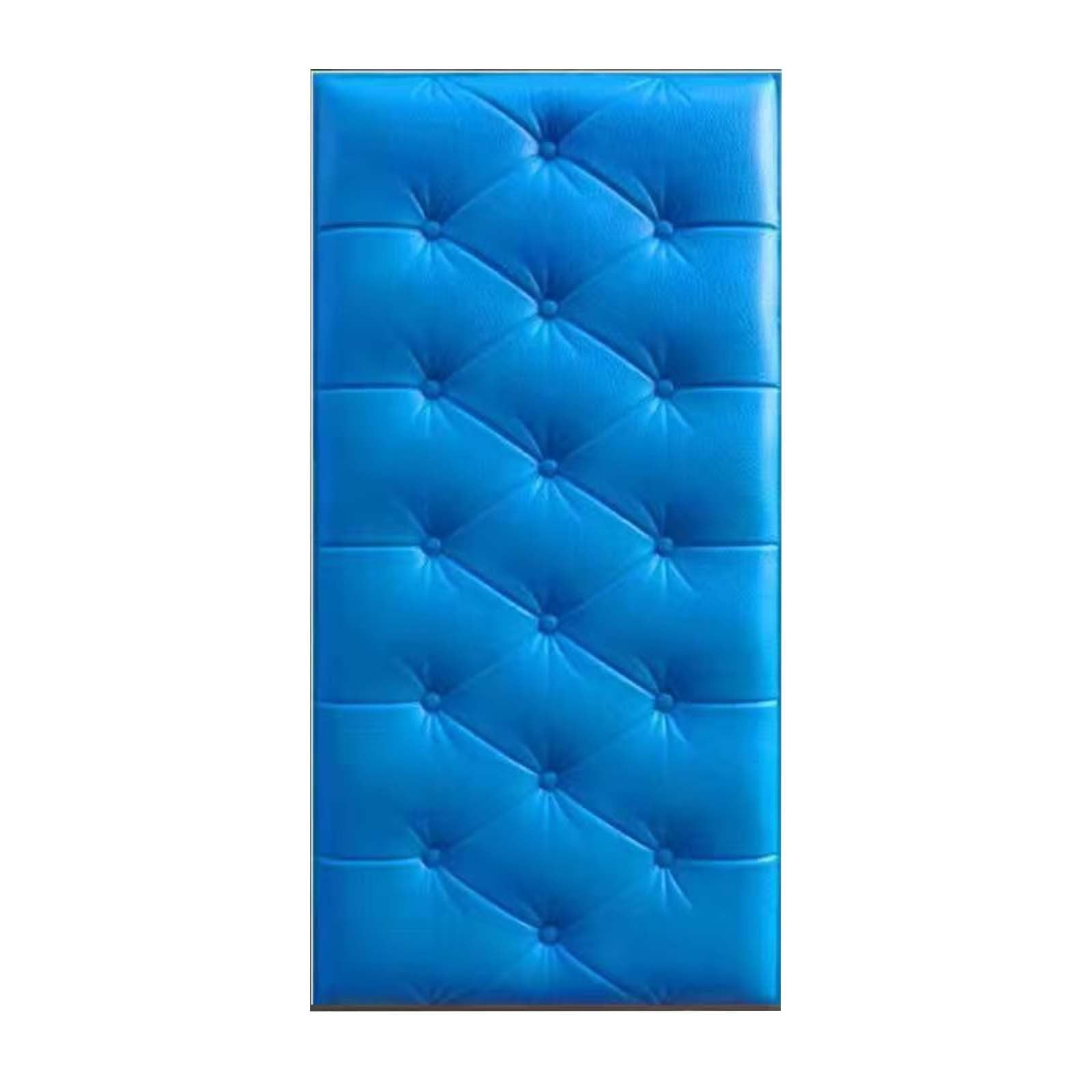 1Pcs 3D Anti Collision Wall Padding For Bedroom,Self Adhesive Peel And Stick Headboard Padded Wall Cushion Upholstered Self-Adhesive Wall Panels Playroom Decorative Protection Panel A - Image 3