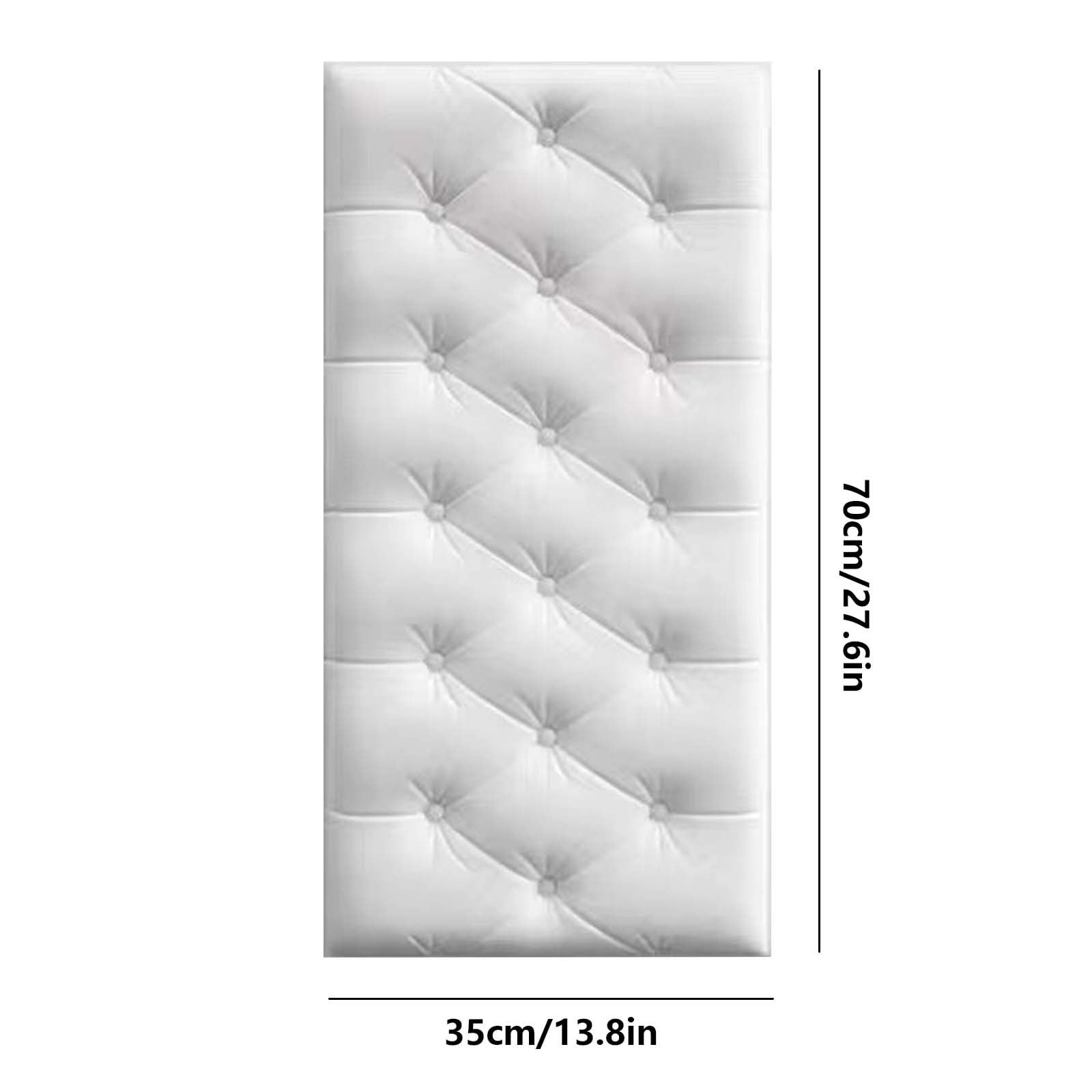 1Pcs 3D Anti Collision Wall Padding For Bedroom,Self Adhesive Peel And Stick Headboard Padded Wall Cushion Upholstered Self-Adhesive Wall Panels Playroom Decorative Protection Panel A - Image 5