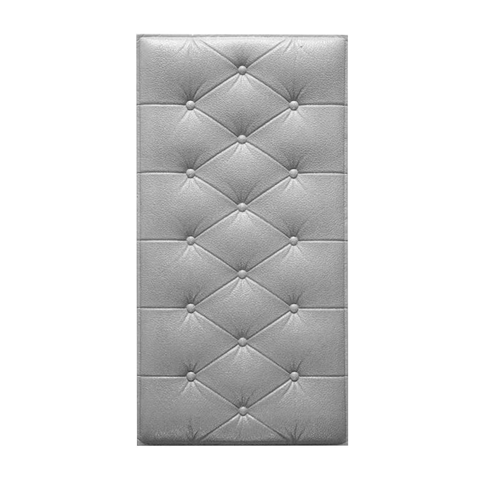 1Pcs 3D Anti Collision Wall Padding For Bedroom,Self Adhesive Peel And Stick Headboard Padded Wall Cushion Upholstered Self-Adhesive Wall Panels Playroom Decorative Protection Panel,A B - Image 1