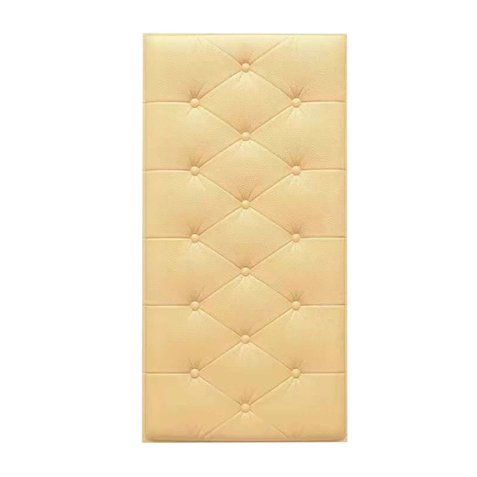1Pcs 3D Anti Collision Wall Padding For Bedroom,Self Adhesive Peel And Stick Headboard Padded Wall Cushion Upholstered Self-Adhesive Wall Panels Playroom Decorative Protection Panel,A B - Image 3