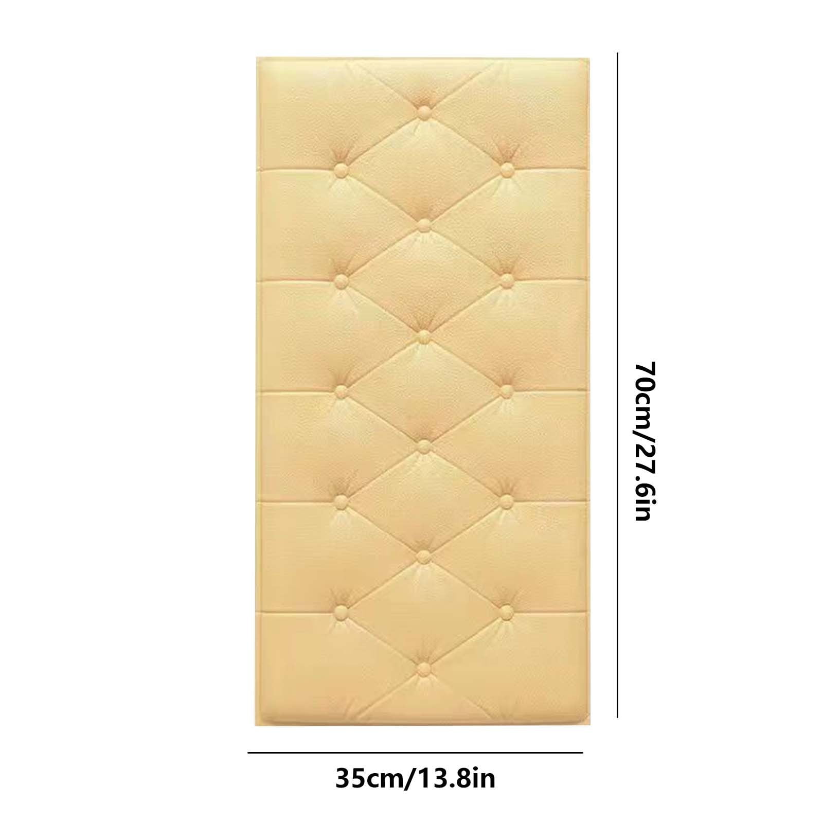 1Pcs 3D Anti Collision Wall Padding For Bedroom,Self Adhesive Peel And Stick Headboard Padded Wall Cushion Upholstered Self-Adhesive Wall Panels Playroom Decorative Protection Panel,A C - Image 2
