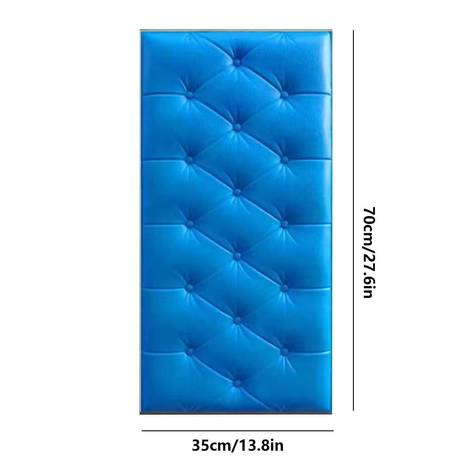 1Pcs 3D Anti Collision Wall Padding For Bedroom,Self Adhesive Peel And Stick Headboard Padded Wall Cushion Upholstered Self-Adhesive Wall Panels Playroom Decorative Protection Panel,A D - Image 2