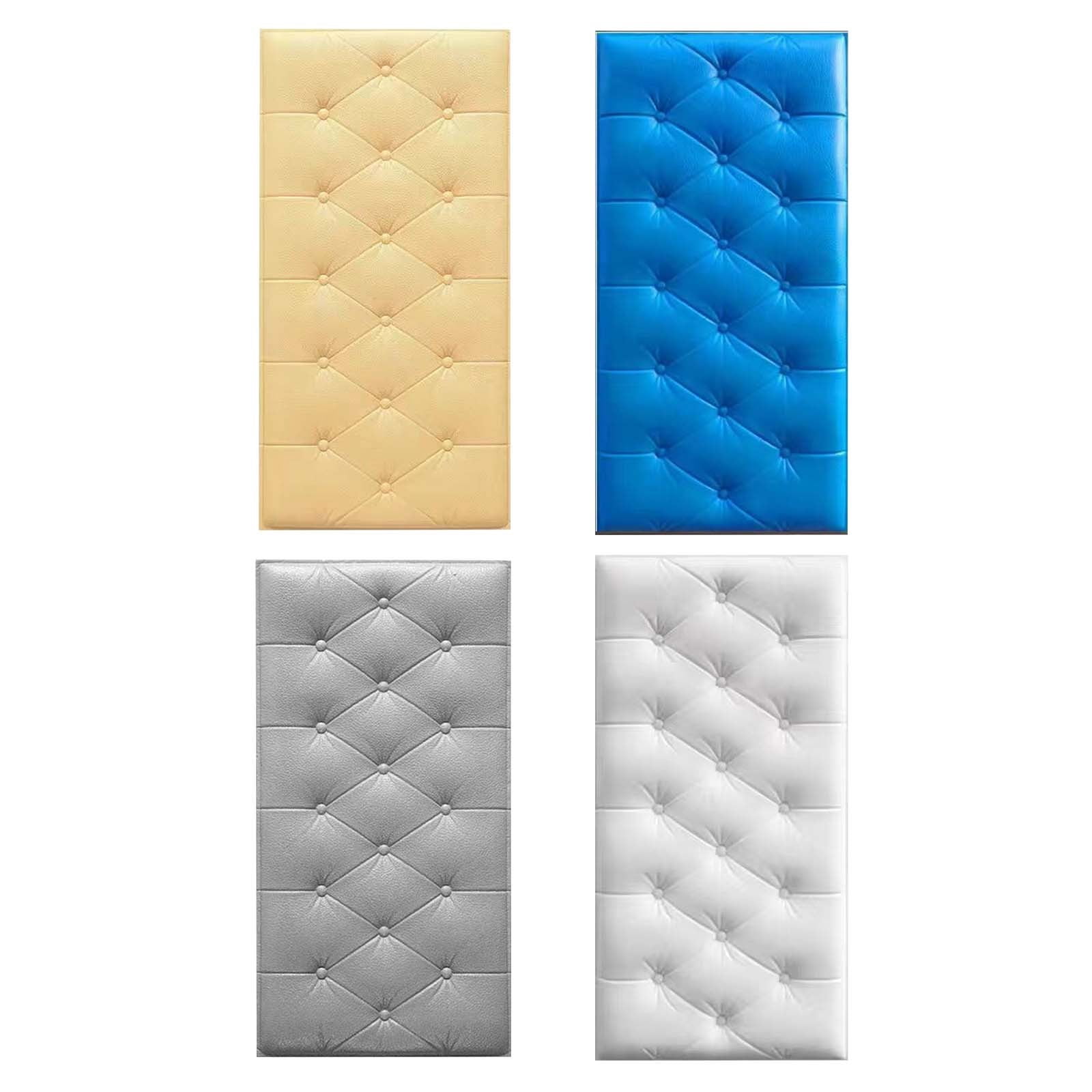 1Pcs 3D Anti Collision Wall Padding For Bedroom,Self Adhesive Peel And Stick Headboard Padded Wall Cushion Upholstered Self-Adhesive Wall Panels Playroom Decorative Protection Panel,A D - Image 4