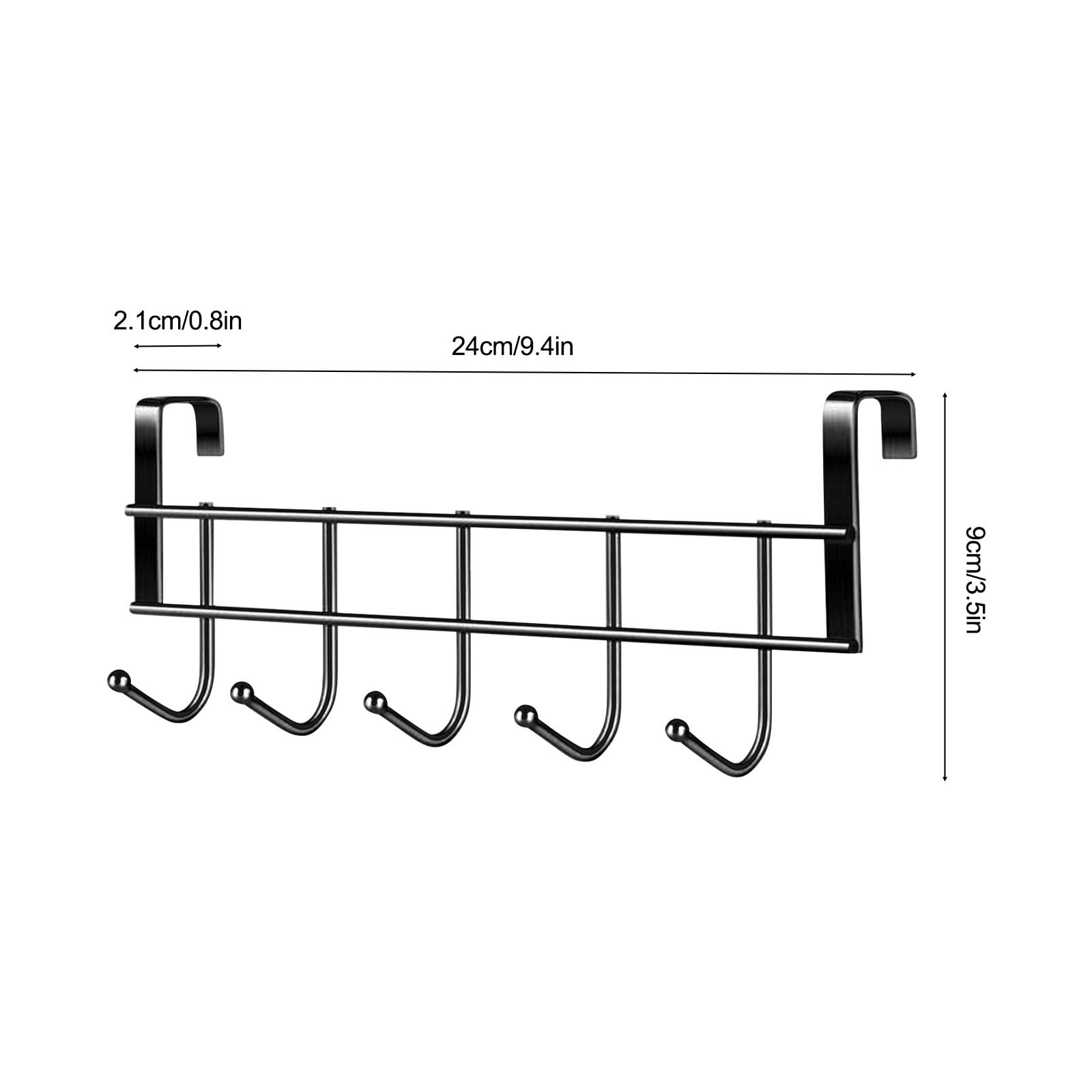 Over The Door Hooks, Door Hanger Hooks For Hanging ,Over The Door Towel Racks With 5 Coat Hook,Over The Door Towel Rack For Kitchen Bathroom Towel Holder Towels Hanger Rack Accessories 2.1 cm - Image 3