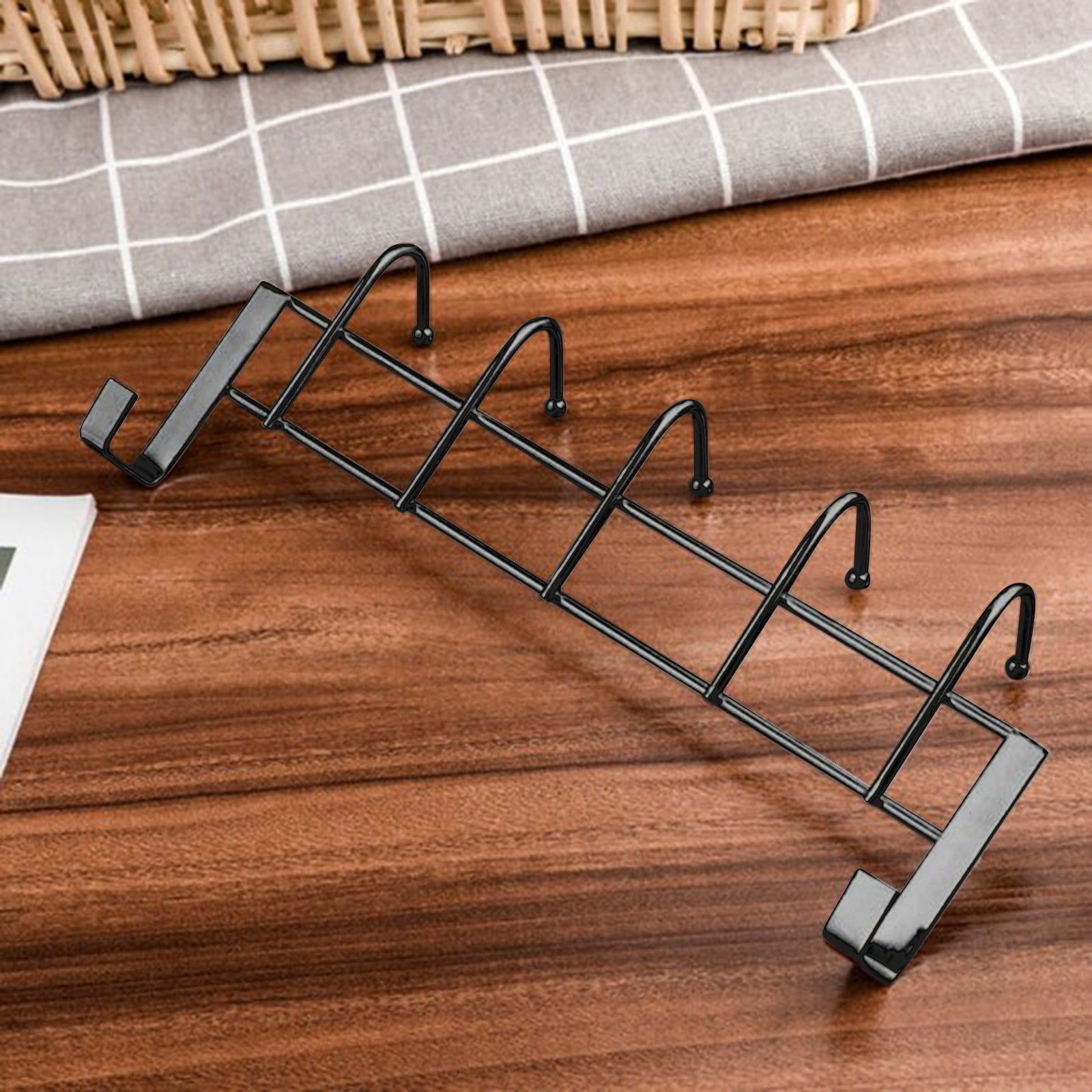 Over The Door Hooks, Door Hanger Hooks For Hanging ,Over The Door Towel Racks With 5 Coat Hook,Over The Door Towel Rack For Kitchen Bathroom Towel Holder Towels Hanger Rack Accessories 2.1 cm - Image 4