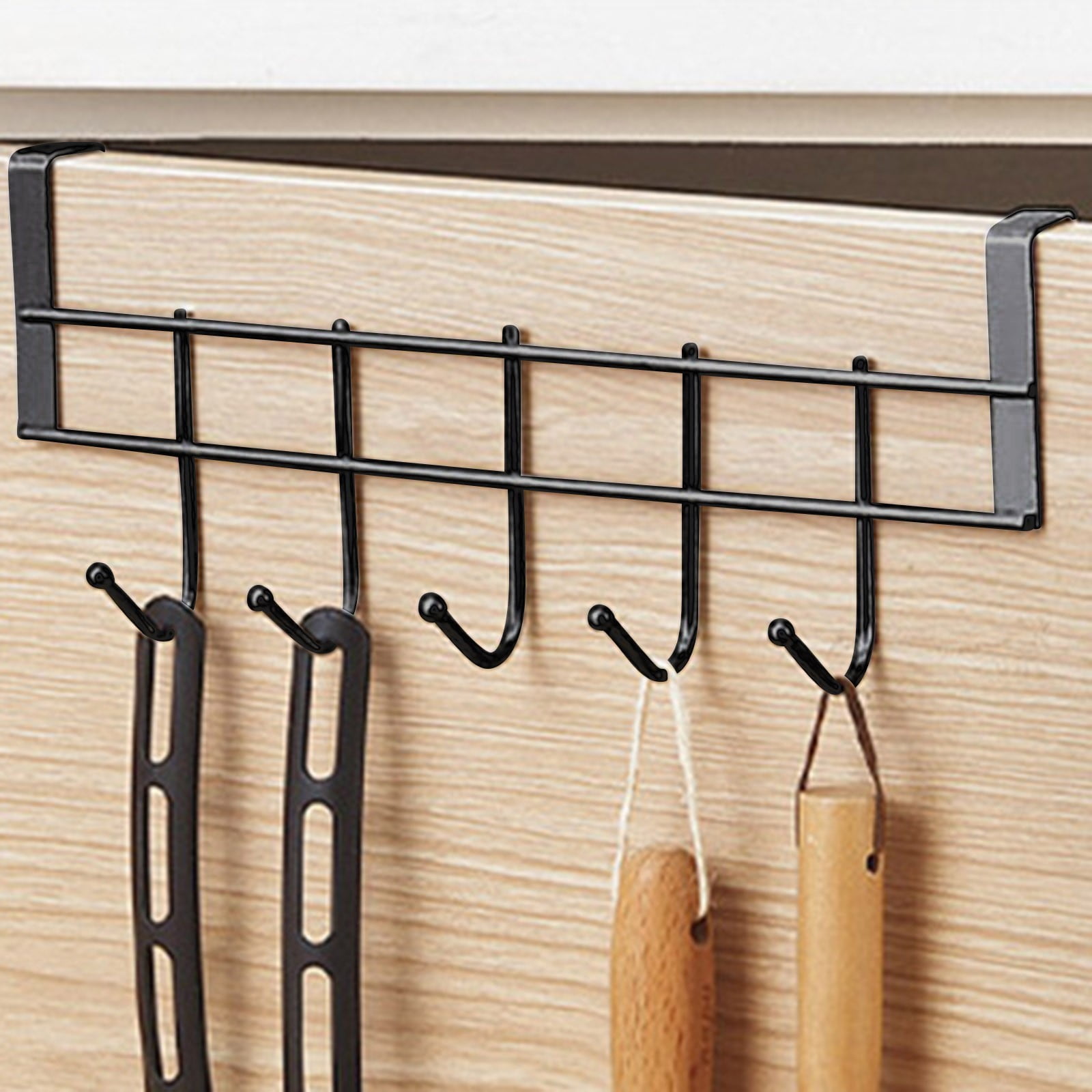 Over The Door Hooks, Door Hanger Hooks For Hanging ,Over The Door Towel Racks With 5 Coat Hook,Over The Door Towel Rack For Kitchen Bathroom Towel Holder Towels Hanger Rack Accessories,2.1 cm 5 cm - Image 4