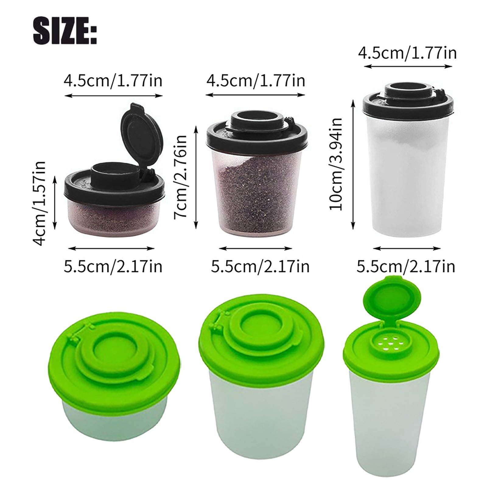 Salt And Pepper Shakers Moisture Proof ,Clear Plastic Condiment Bottles ,Salt Shaker For Camping Picnic Outdoors Kitchen Travel Spice Clear With Covers Lids Plastic Airtight Dispenser 2.17