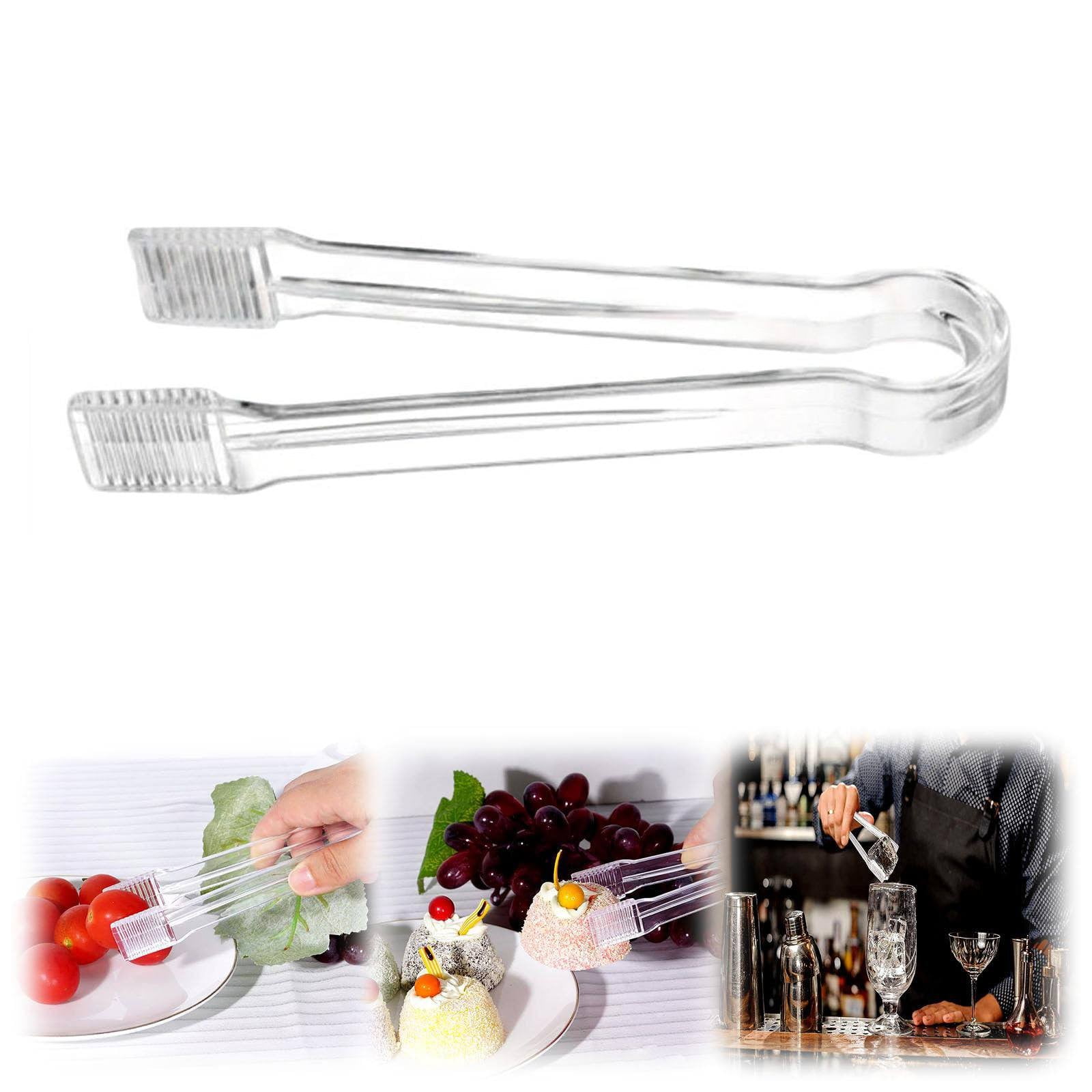 1Pcs Plastic Serving Tongs, 6.3 Inches Disposable Clear Plastic Tongs, Small Serving Tongs,Kitchen Mini Tongs,Small Serving Utensil Tongs For Party Food Buffet Appetizer Salad Catering Ice,(1PCS) 1PCS - Image 8