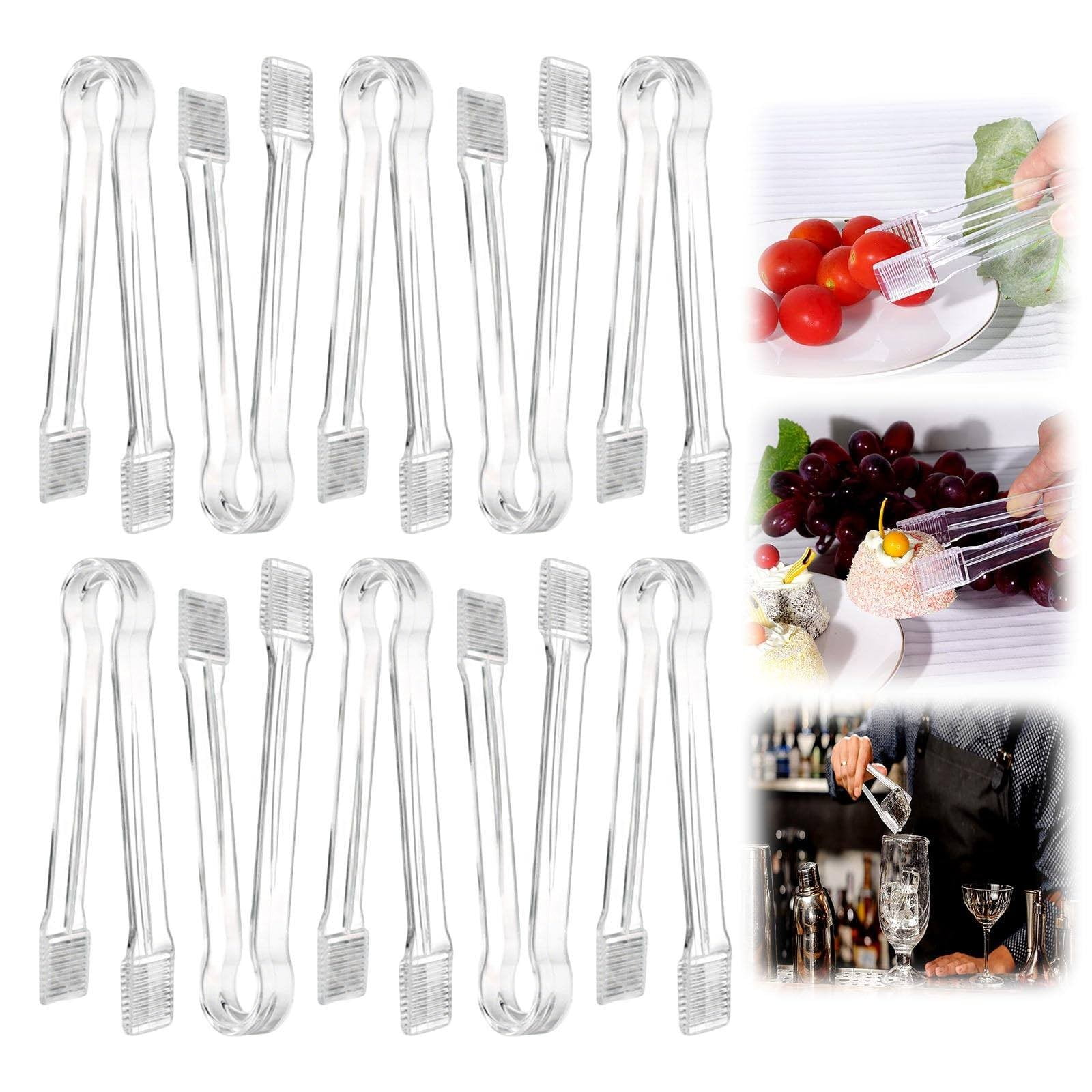 1Pcs Plastic Serving Tongs, 6.3 Inches Disposable Clear Plastic Tongs, Small Serving Tongs,Kitchen Mini Tongs,Small Serving Utensil Tongs For Party Food Buffet Appetizer Salad Catering Ice,(1PCS) 2PCS - Image 6