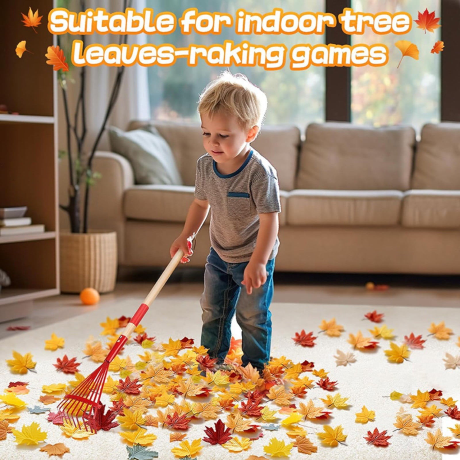 1Pcs Rake For Leaves,Rakes With Hardwood Handle,28