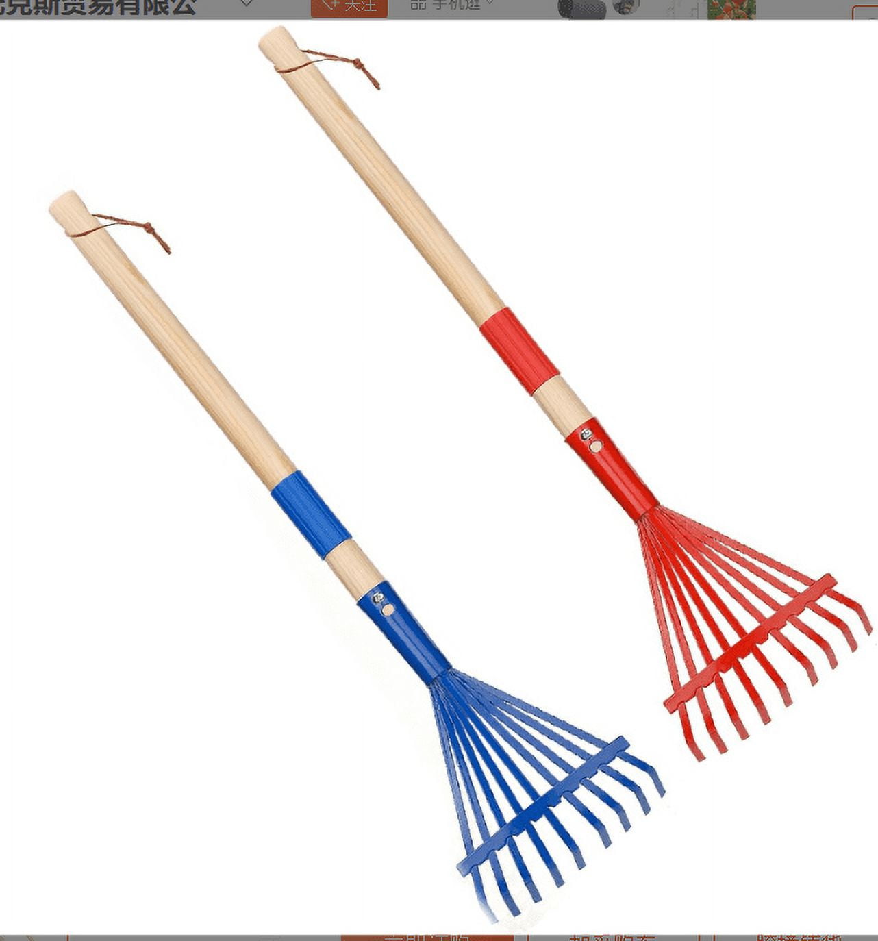 1Pcs Rake For Leaves,Rakes With Hardwood Handle,28